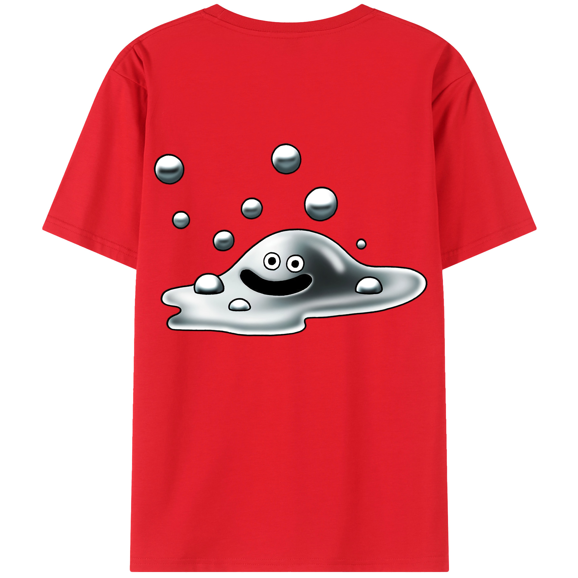 （画像用） ドラゴンクエスト Doragon Kuesuto Dragon Quest 綿100％ メンズ半袖Tシャツ（バックプリント） 通気性