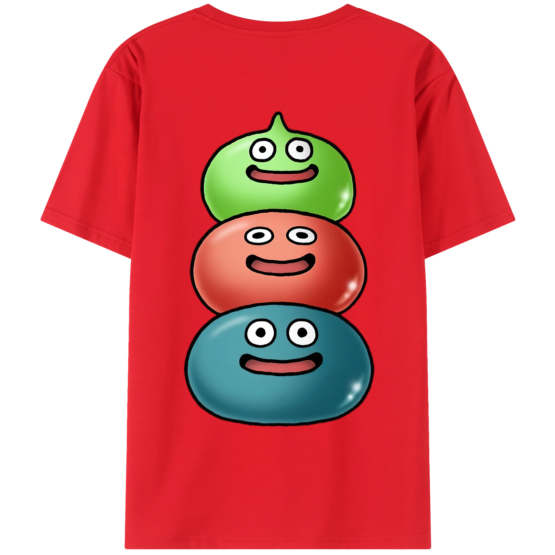（画像用） ドラゴンクエスト Doragon Kuesuto Dragon Quest 綿100％ メンズ半袖Tシャツ（バックプリント） 通気性