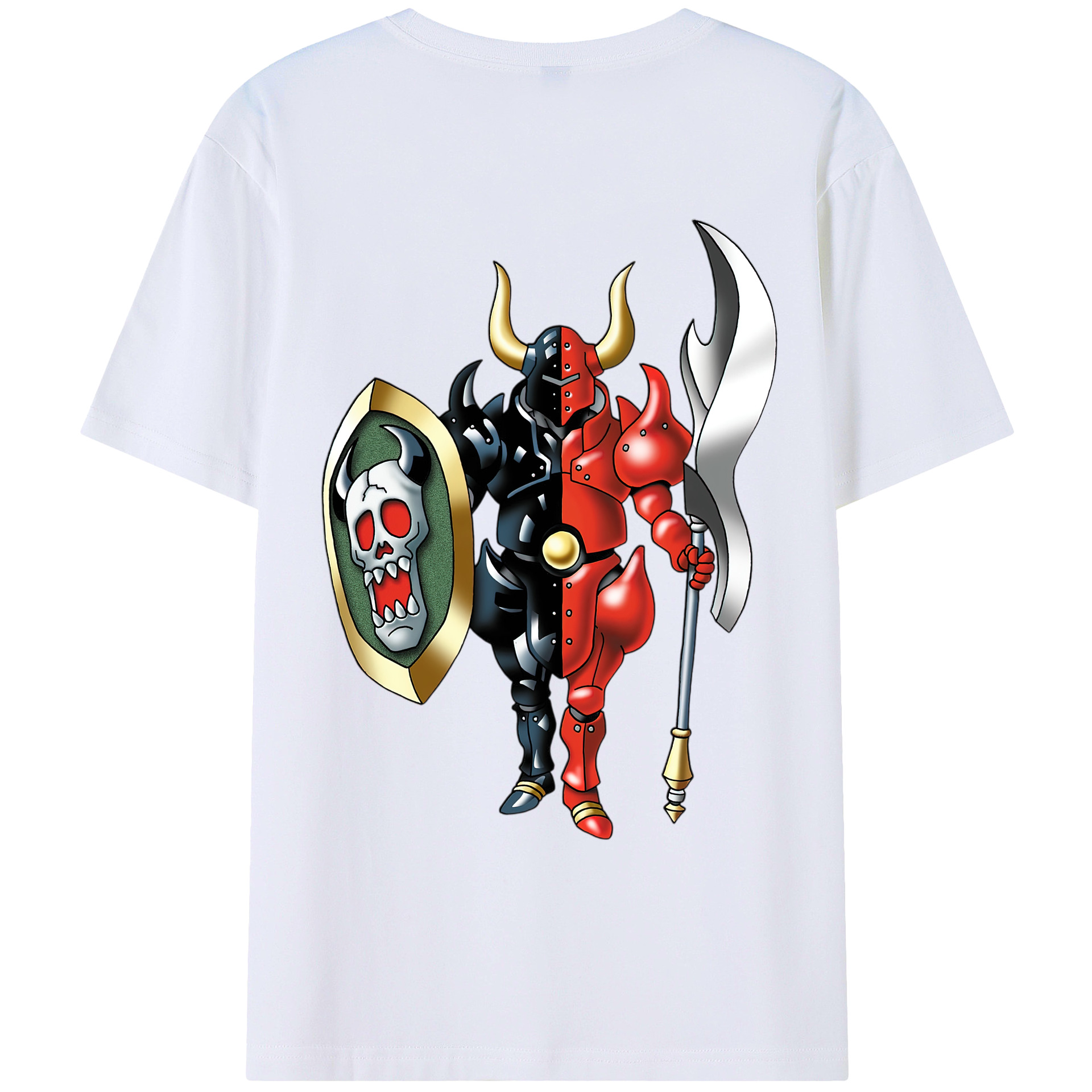（画像用） ドラゴンクエスト Doragon Kuesuto Dragon Quest 綿100％ メンズ半袖Tシャツ（バックプリント） 通気性