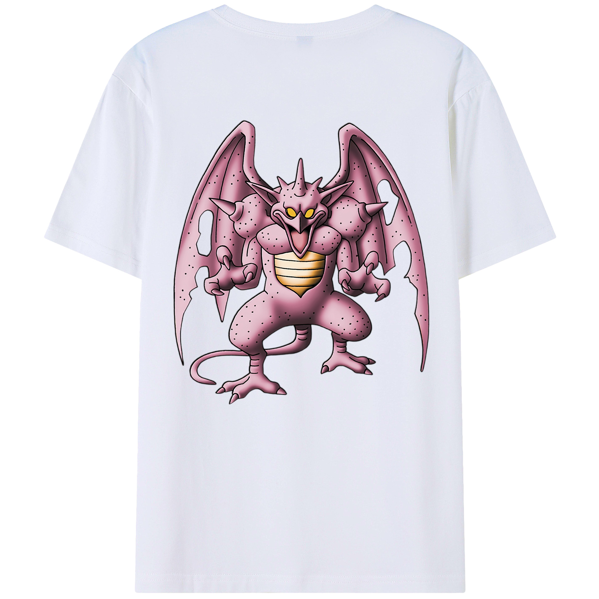 （画像用） ドラゴンクエスト Doragon Kuesuto Dragon Quest 綿100％ メンズ半袖Tシャツ（バックプリント） 通気性