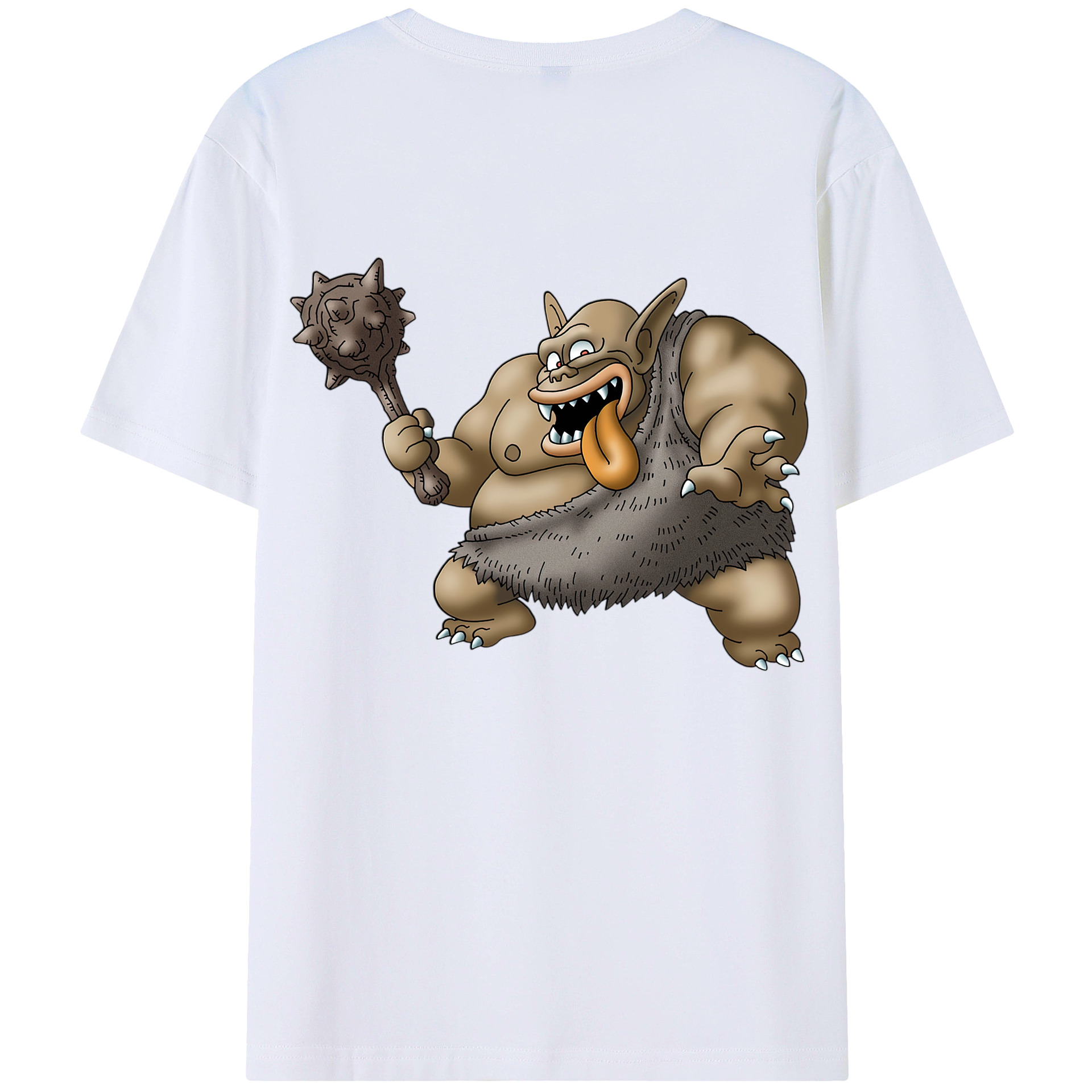 （画像用） ドラゴンクエスト Doragon Kuesuto Dragon Quest 綿100％ メンズ半袖Tシャツ（バックプリント） 通気性