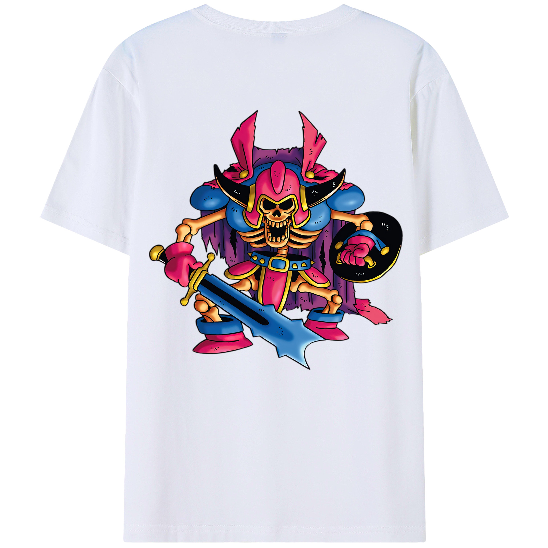 （画像用） ドラゴンクエスト Doragon Kuesuto Dragon Quest 綿100％ メンズ半袖Tシャツ（バックプリント） 通気性