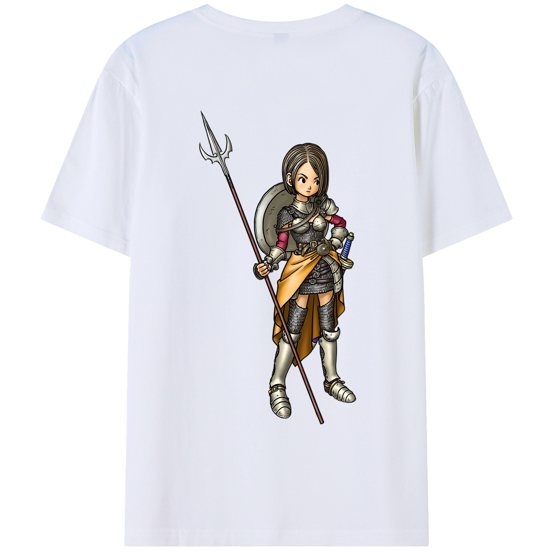 （画像用） ドラゴンクエスト Doragon Kuesuto Dragon Quest 綿100％ メンズ半袖Tシャツ（バックプリント） 通気性