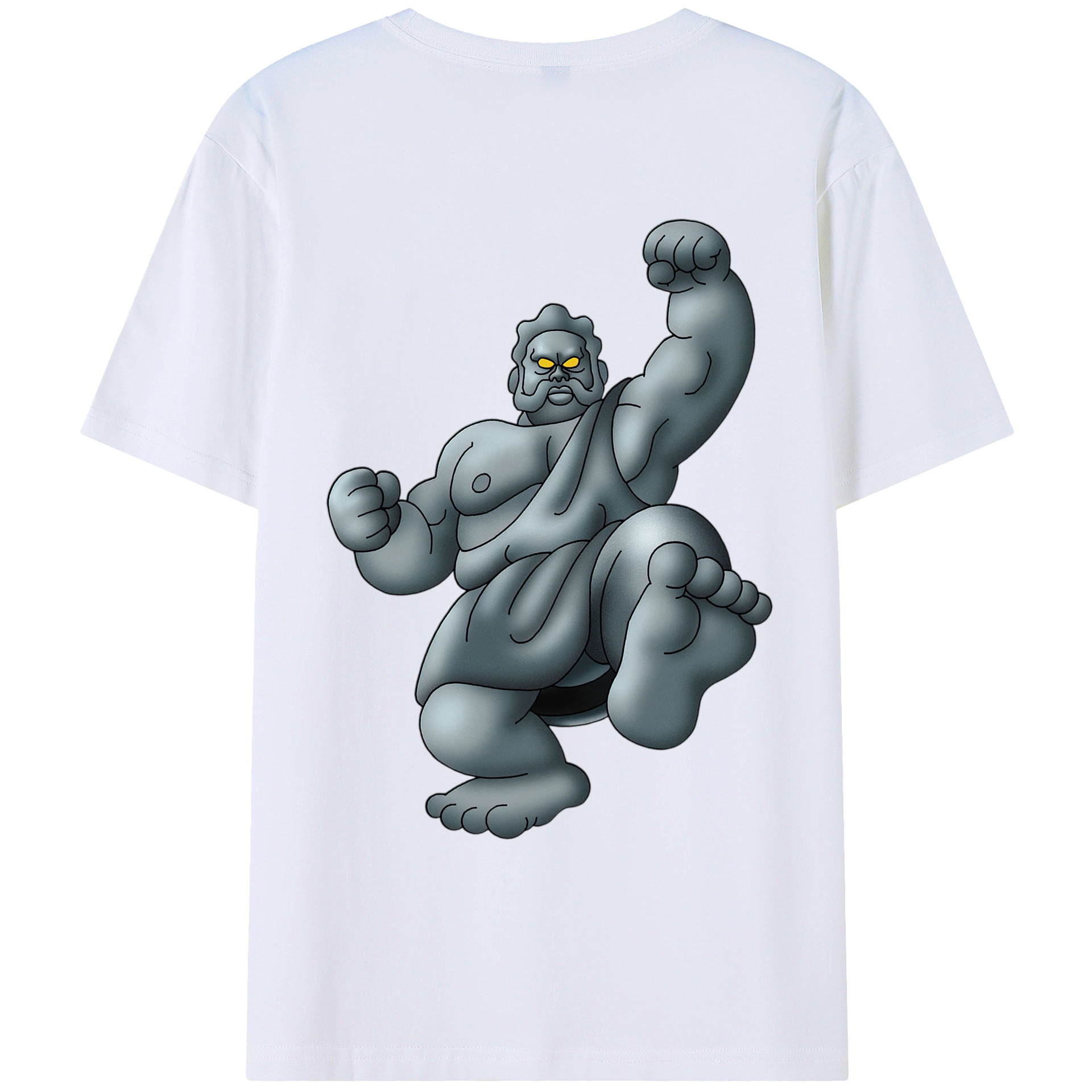 （画像用） ドラゴンクエスト Doragon Kuesuto Dragon Quest 綿100％ メンズ半袖Tシャツ（バックプリント） 通気性