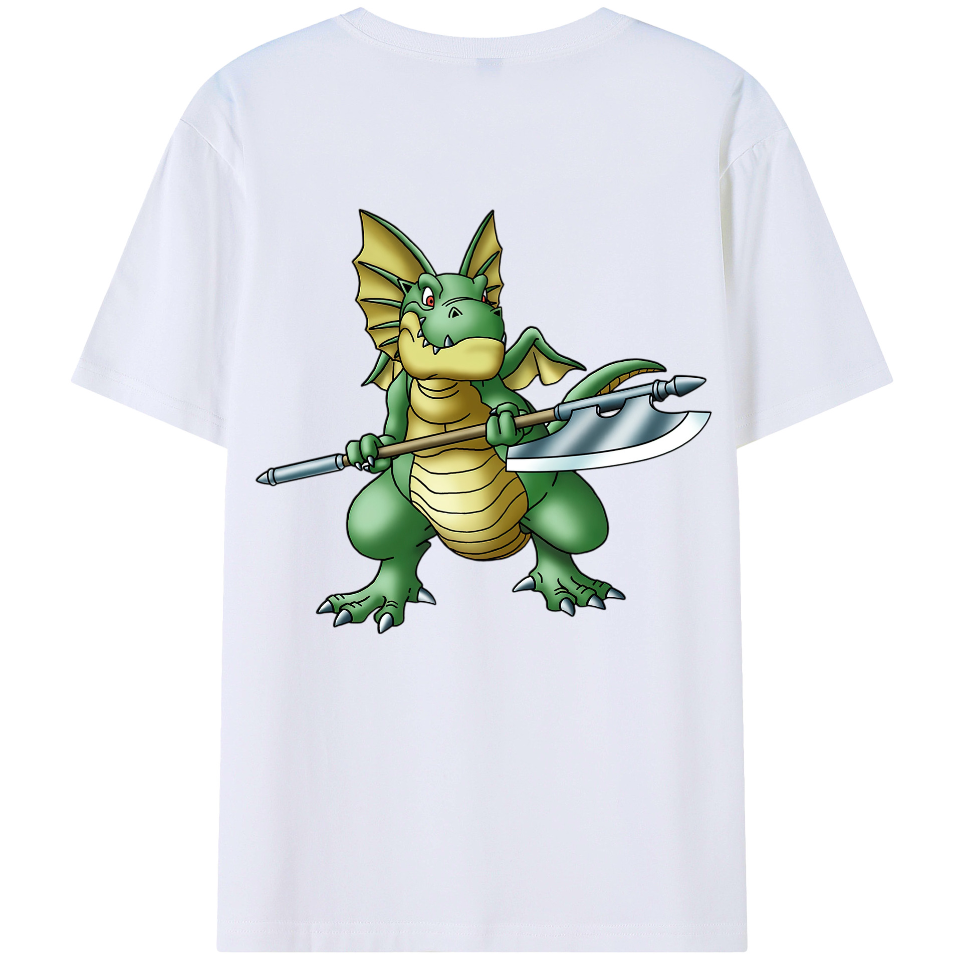 （画像用） ドラゴンクエスト Doragon Kuesuto Dragon Quest 綿100％ メンズ半袖Tシャツ（バックプリント） 通気性