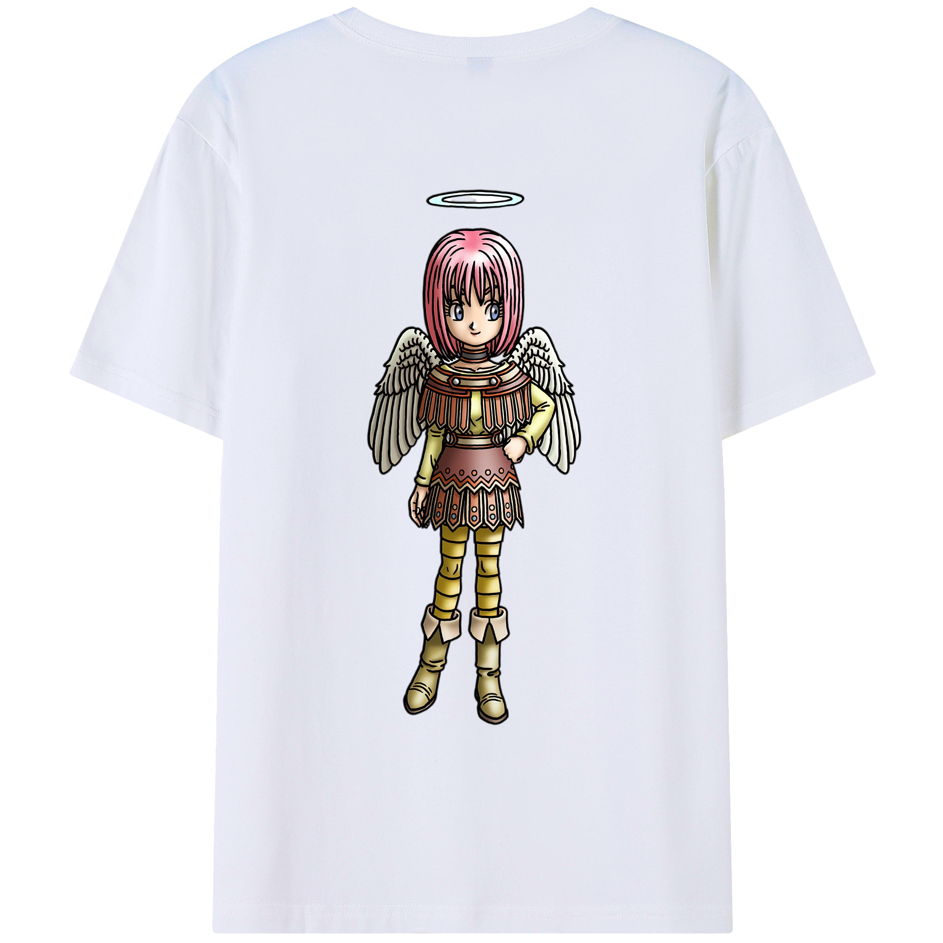 （画像用） ドラゴンクエスト Doragon Kuesuto Dragon Quest 綿100％ メンズ半袖Tシャツ（バックプリント） 通気性