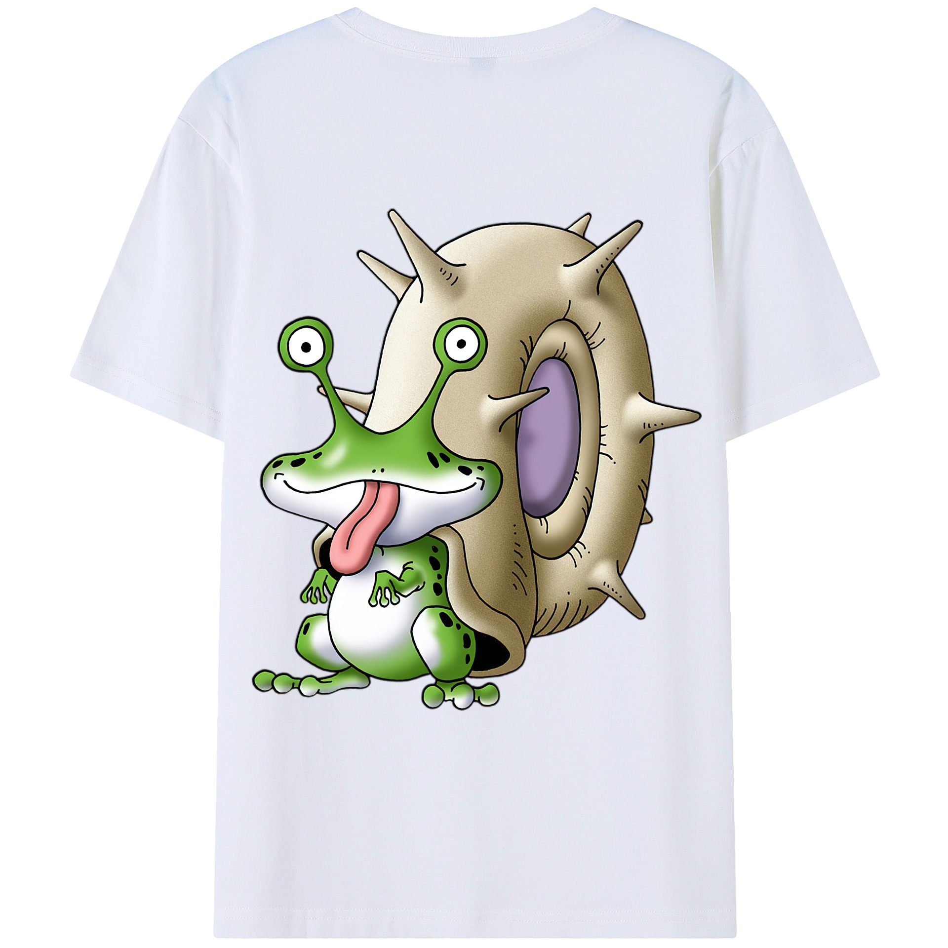 （画像用） ドラゴンクエスト Doragon Kuesuto Dragon Quest 綿100％ メンズ半袖Tシャツ（バックプリント） 通気性