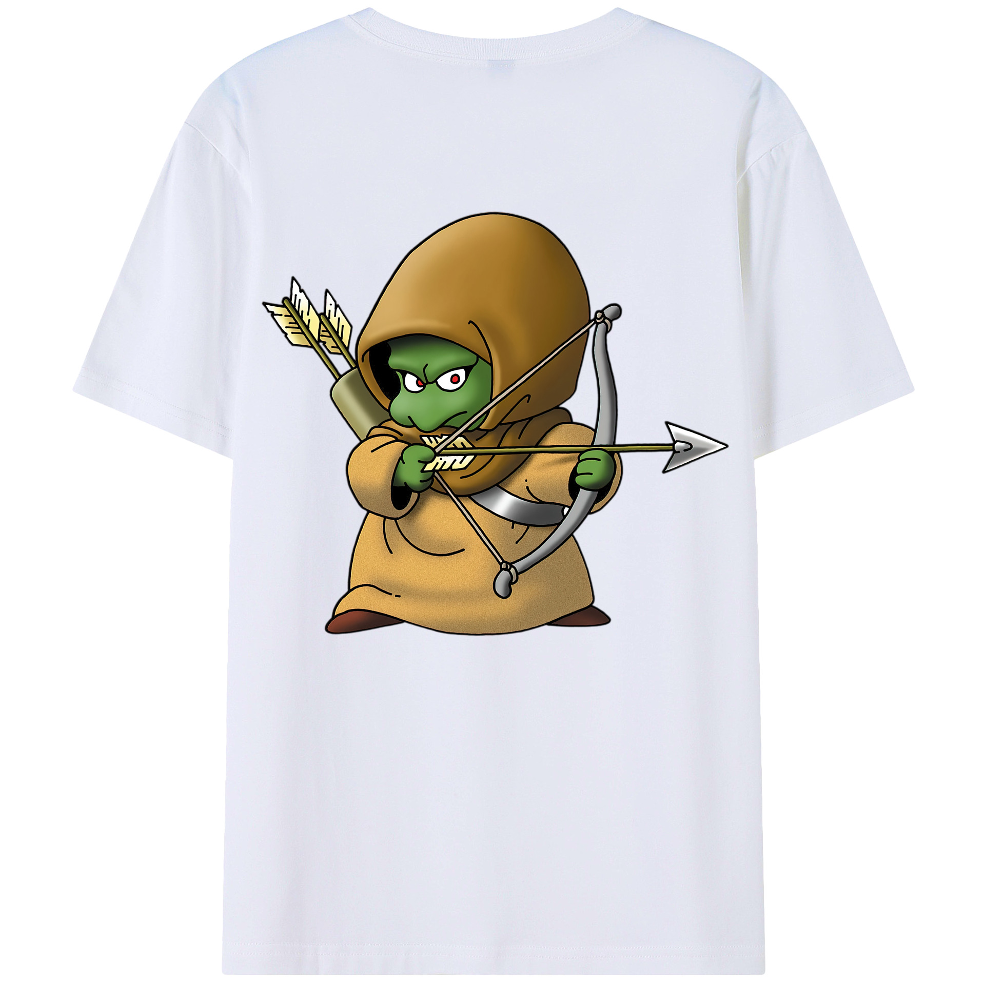 （画像用） ドラゴンクエスト Doragon Kuesuto Dragon Quest 綿100％ メンズ半袖Tシャツ（バックプリント） 通気性