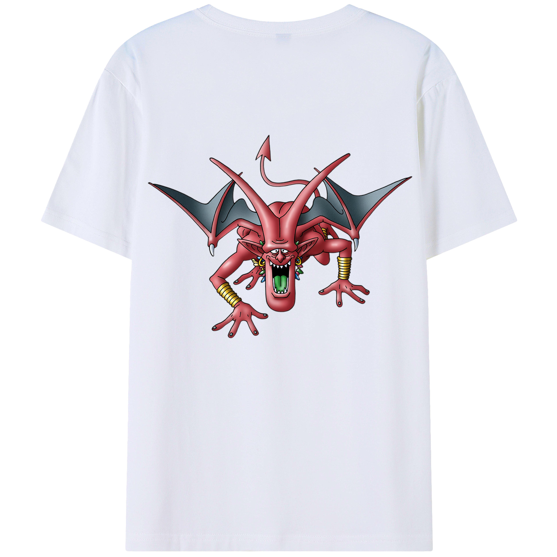 （画像用） ドラゴンクエスト Doragon Kuesuto Dragon Quest 綿100％ メンズ半袖Tシャツ（バックプリント） 通気性