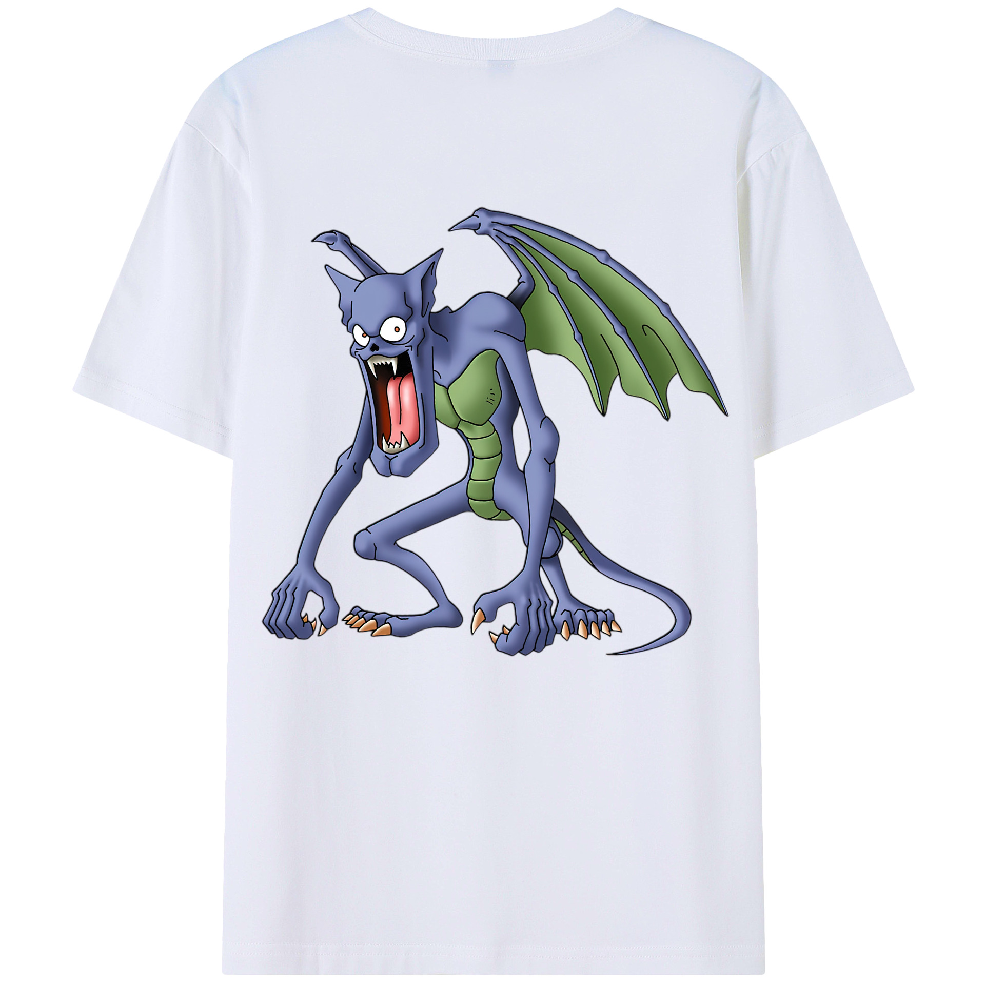 （画像用） ドラゴンクエスト Doragon Kuesuto Dragon Quest 綿100％ メンズ半袖Tシャツ（バックプリント） 通気性