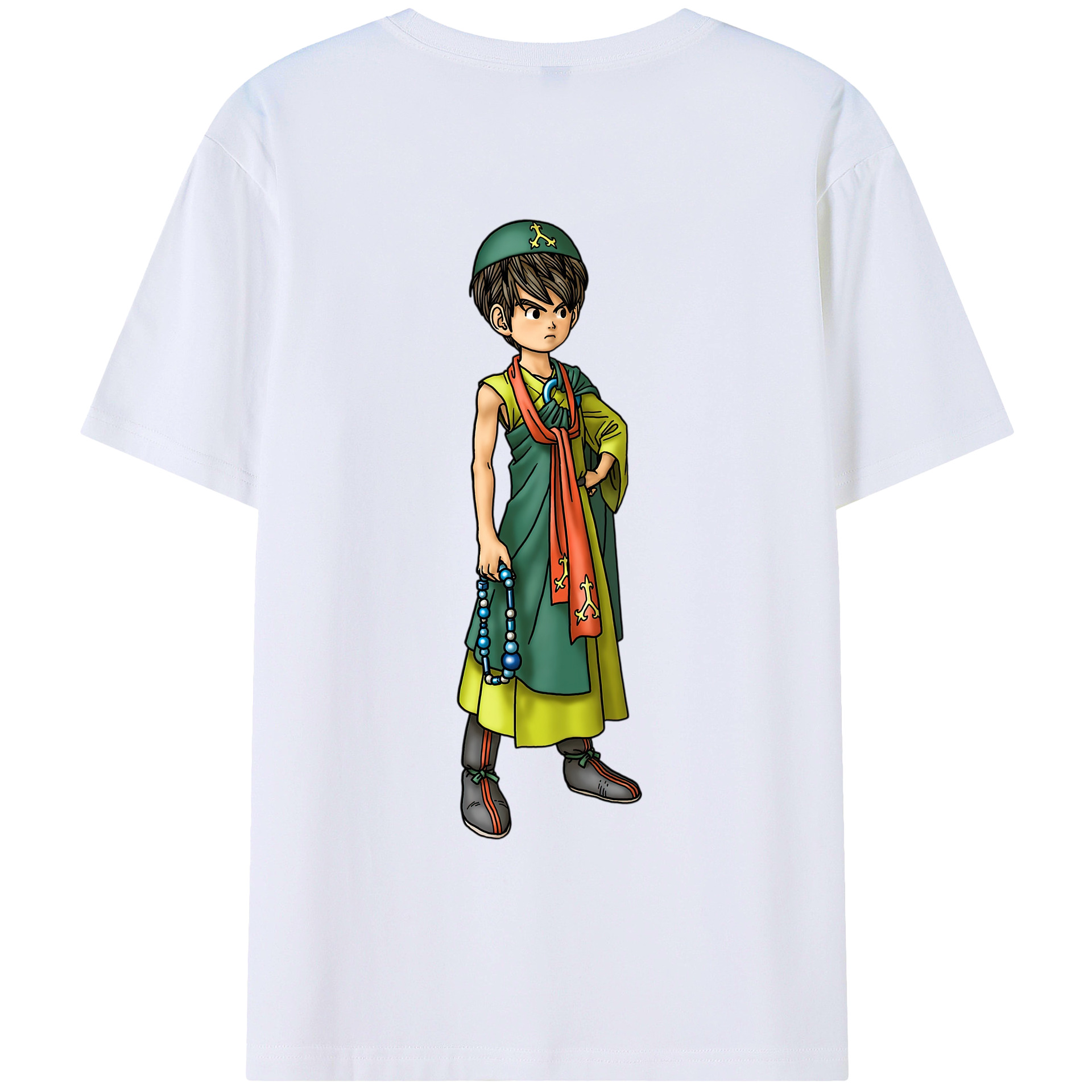（画像用） ドラゴンクエスト Doragon Kuesuto Dragon Quest 綿100％ メンズ半袖Tシャツ（バックプリント） 通気性