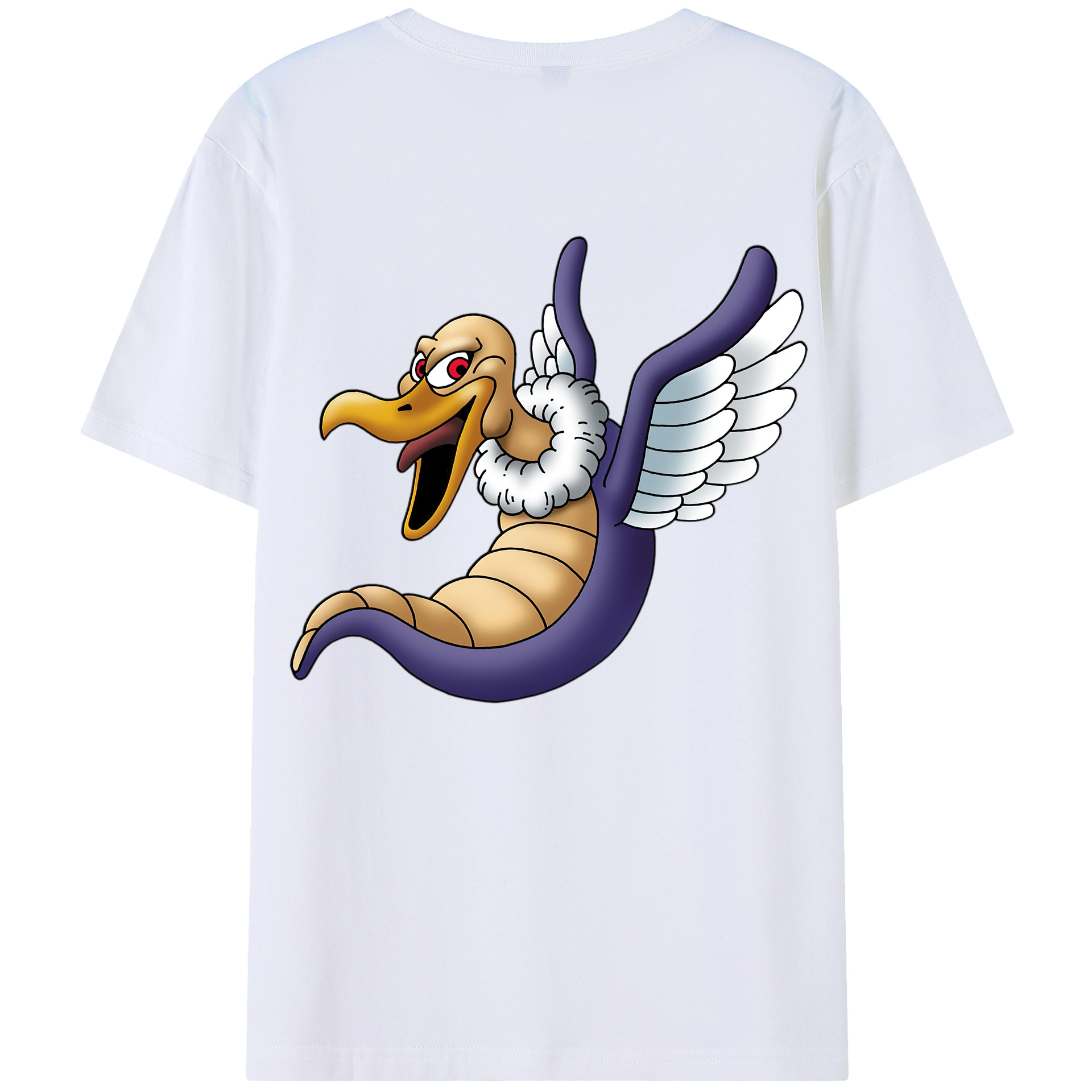 （画像用） ドラゴンクエスト Doragon Kuesuto Dragon Quest 綿100％ メンズ半袖Tシャツ（バックプリント） 通気性