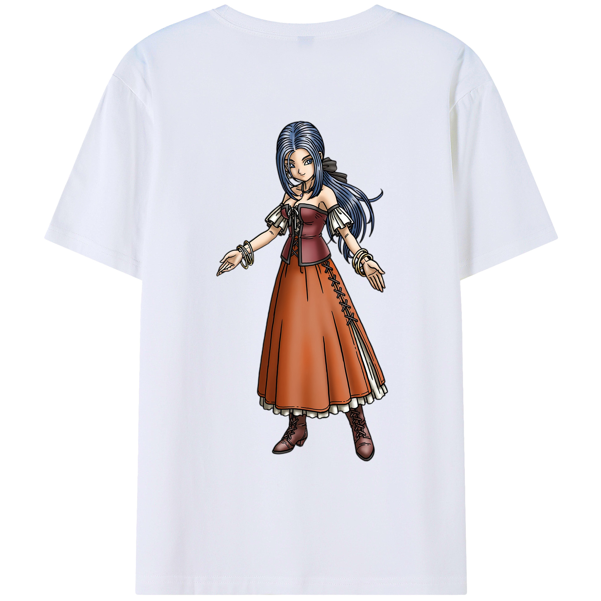 （画像用） ドラゴンクエスト Doragon Kuesuto Dragon Quest 綿100％ メンズ半袖Tシャツ（バックプリント） 通気性