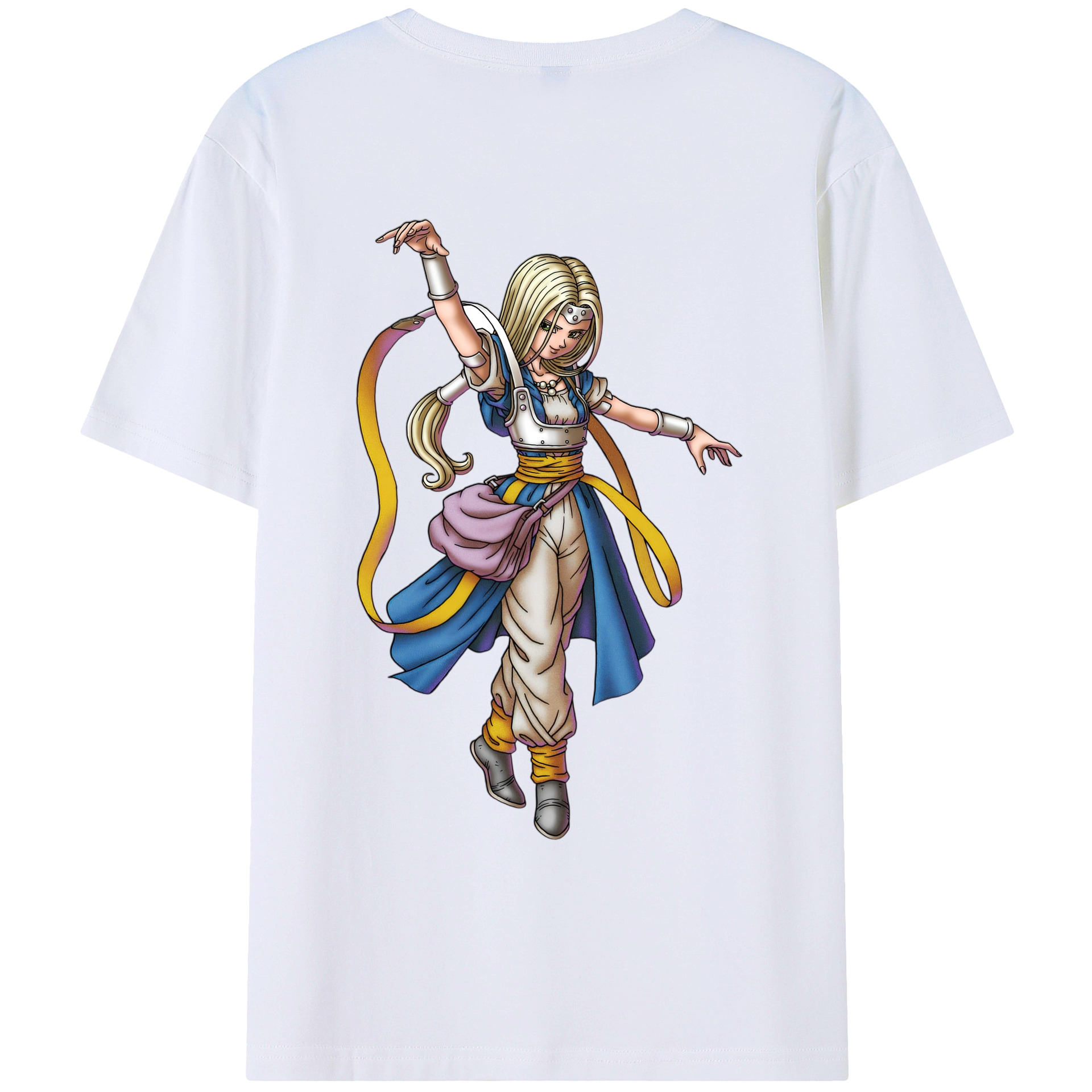 （画像用） ドラゴンクエスト Doragon Kuesuto Dragon Quest 綿100％ メンズ半袖Tシャツ（バックプリント） 通気性