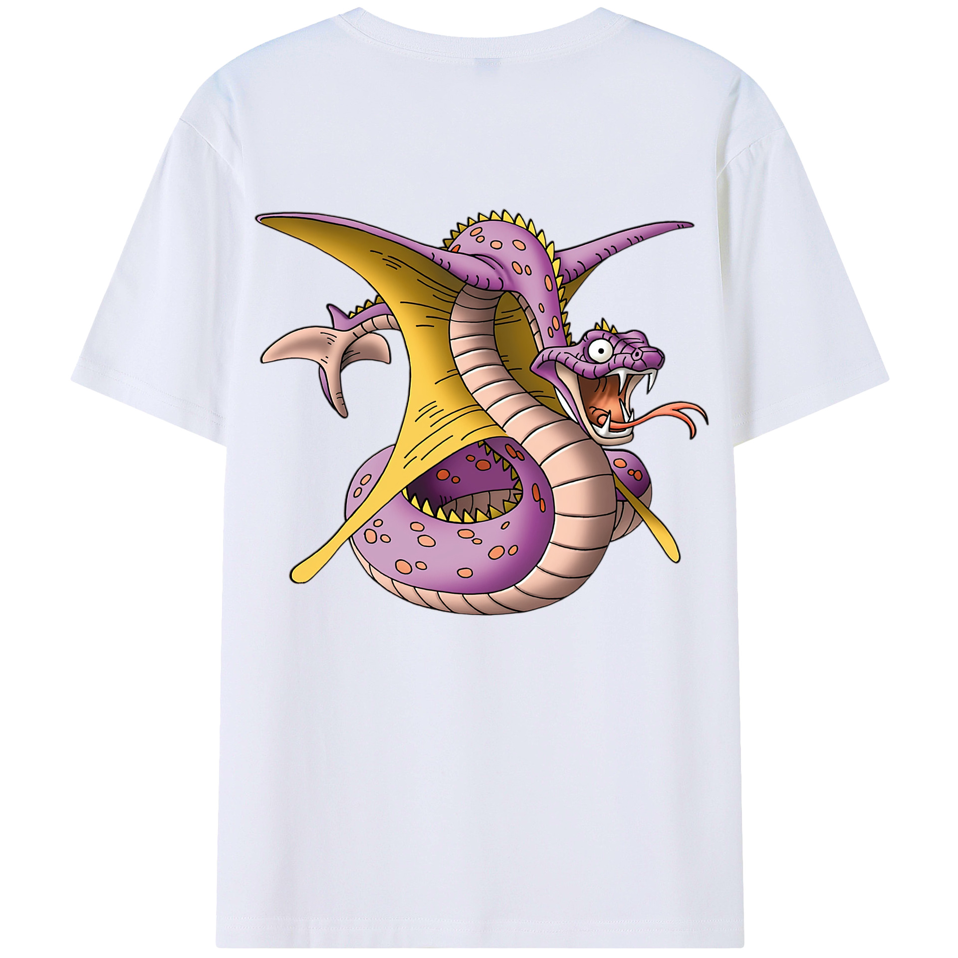 （画像用） ドラゴンクエスト Doragon Kuesuto Dragon Quest 綿100％ メンズ半袖Tシャツ（バックプリント） 通気性