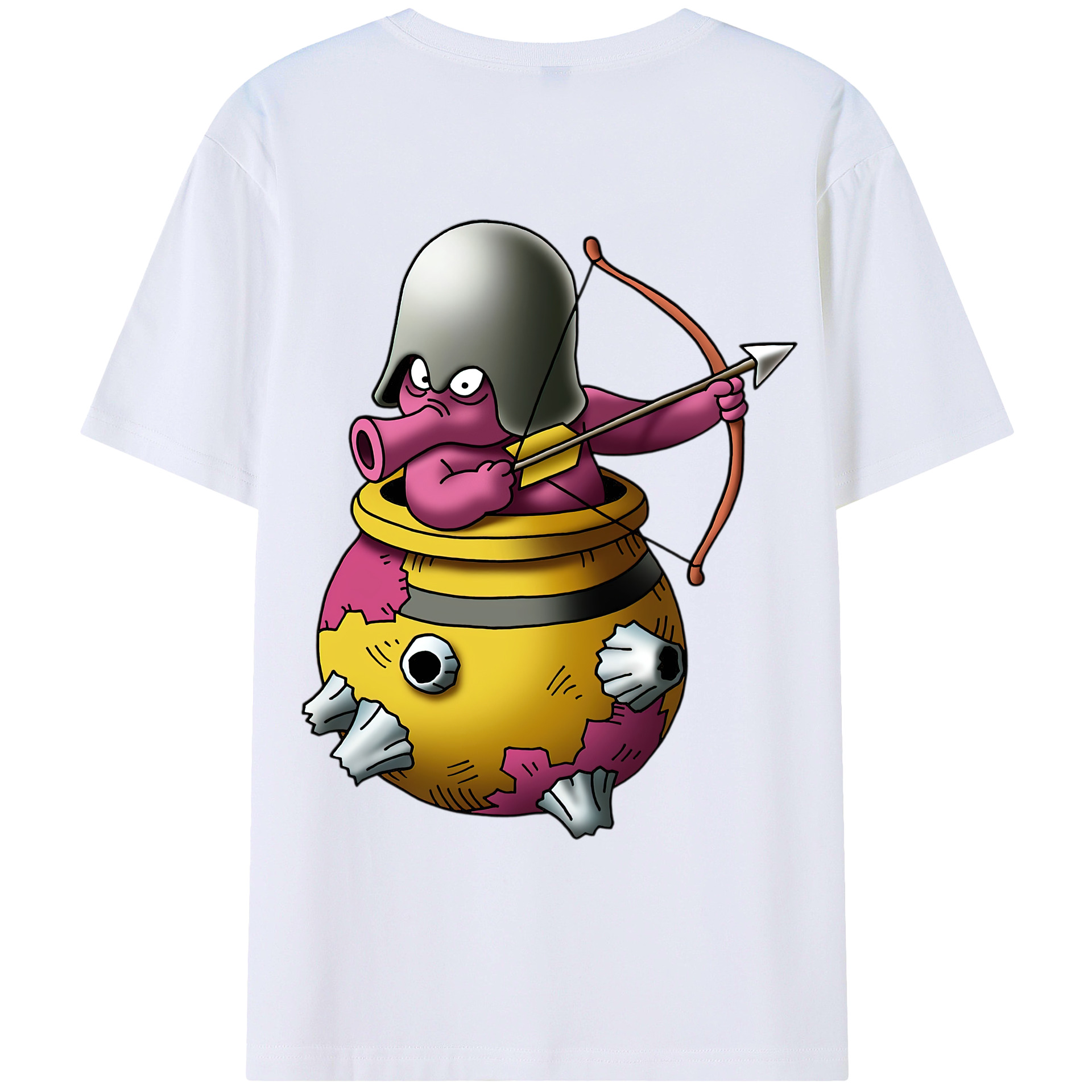 （画像用） ドラゴンクエスト Doragon Kuesuto Dragon Quest 綿100％ メンズ半袖Tシャツ（バックプリント） 通気性