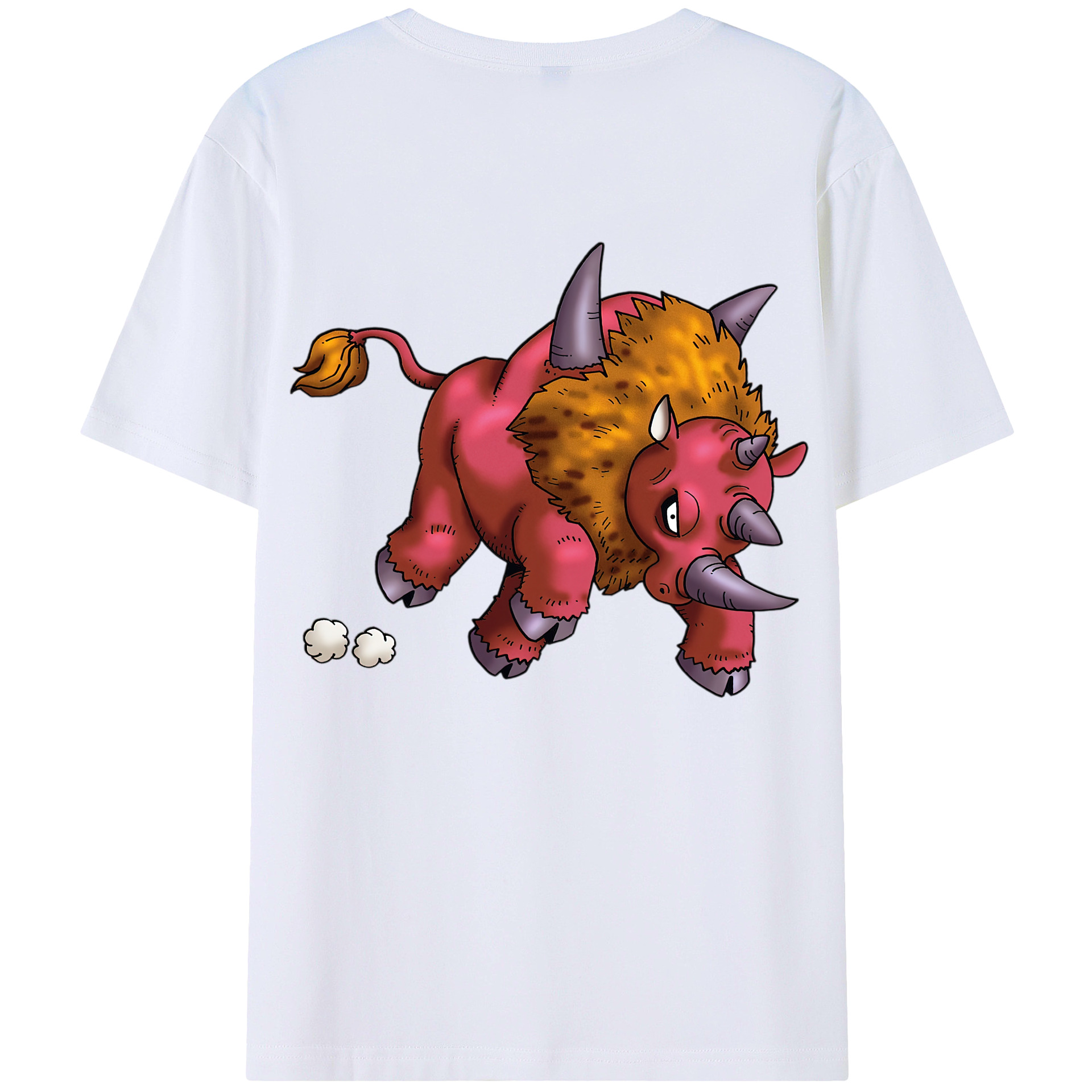 （画像用） ドラゴンクエスト Doragon Kuesuto Dragon Quest 綿100％ メンズ半袖Tシャツ（バックプリント） 通気性