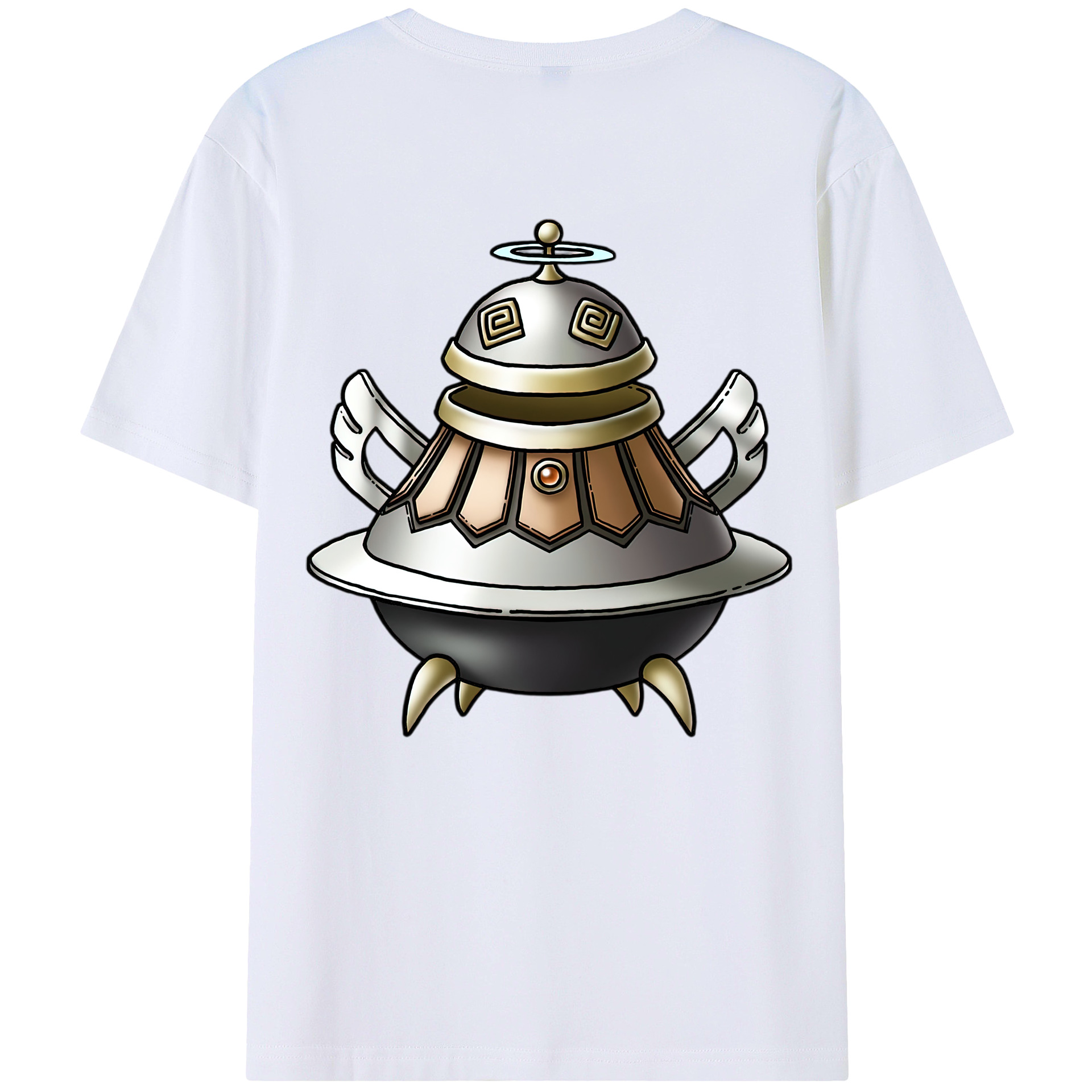 （画像用） ドラゴンクエスト Doragon Kuesuto Dragon Quest 綿100％ メンズ半袖Tシャツ（バックプリント） 通気性