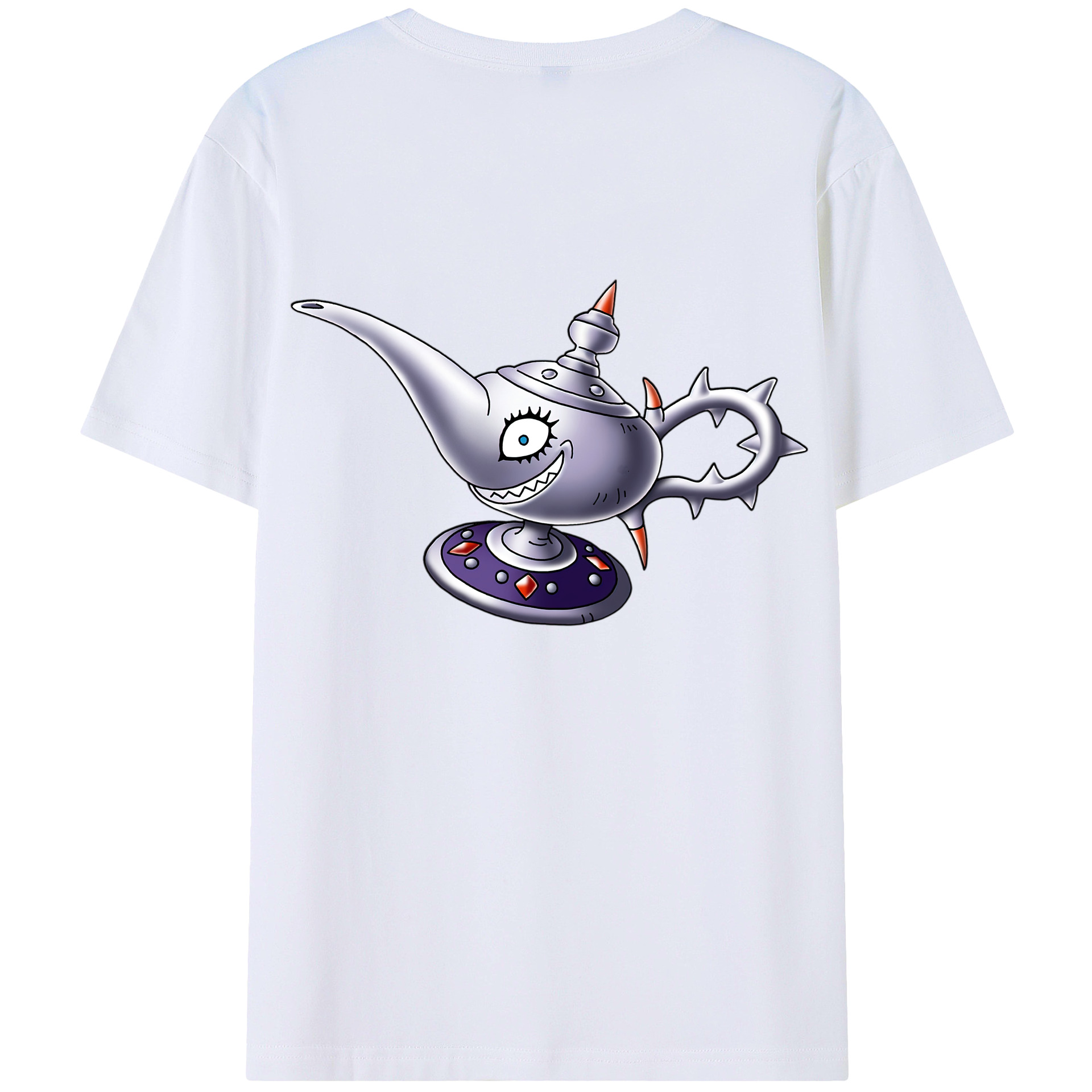 （画像用） ドラゴンクエスト Doragon Kuesuto Dragon Quest 綿100％ メンズ半袖Tシャツ（バックプリント） 通気性