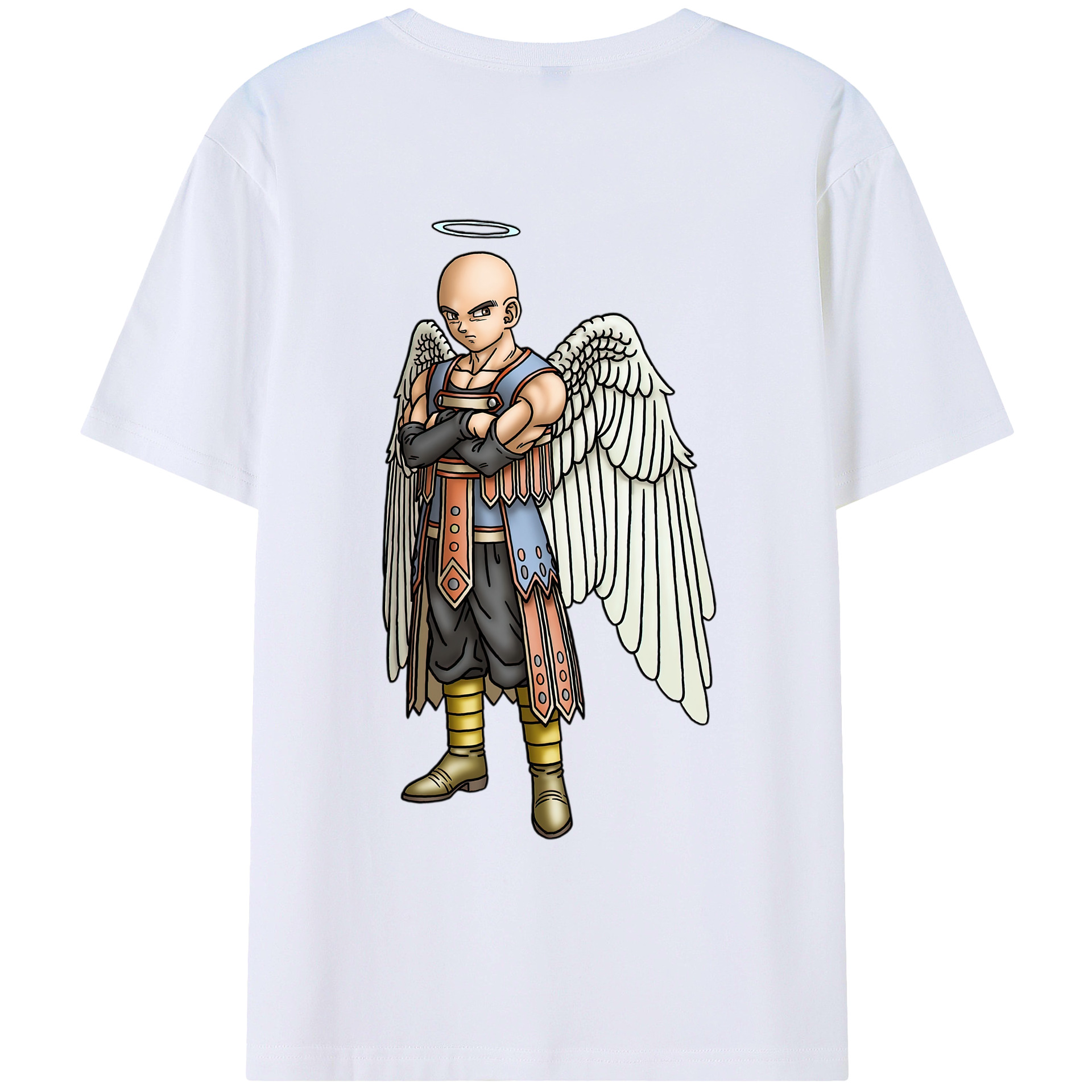 （画像用） ドラゴンクエスト Doragon Kuesuto Dragon Quest 綿100％ メンズ半袖Tシャツ（バックプリント） 通気性