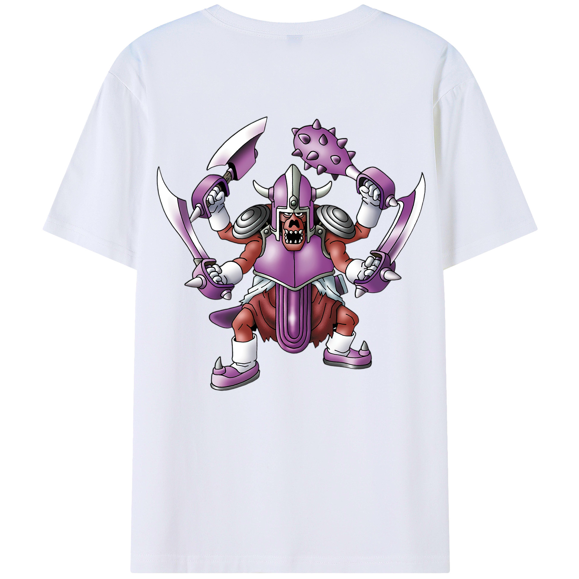 （画像用） ドラゴンクエスト Doragon Kuesuto Dragon Quest 綿100％ メンズ半袖Tシャツ（バックプリント） 通気性