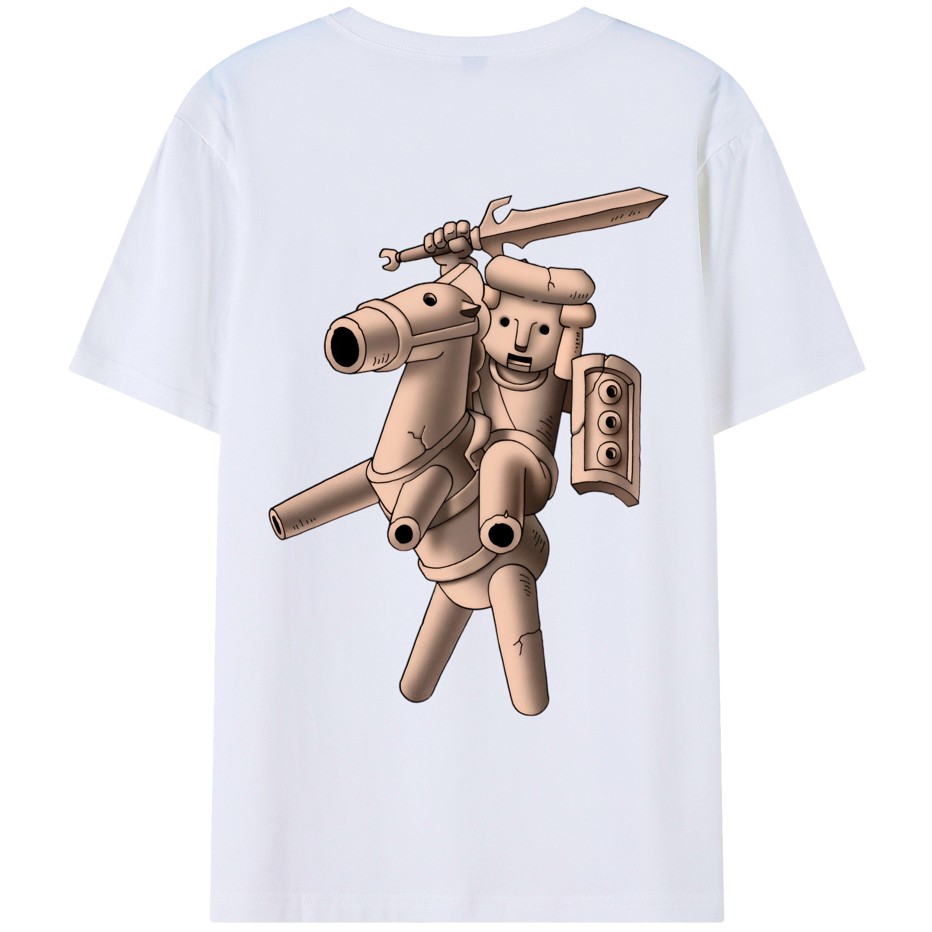 （画像用） ドラゴンクエスト Doragon Kuesuto Dragon Quest 綿100％ メンズ半袖Tシャツ（バックプリント） 通気性
