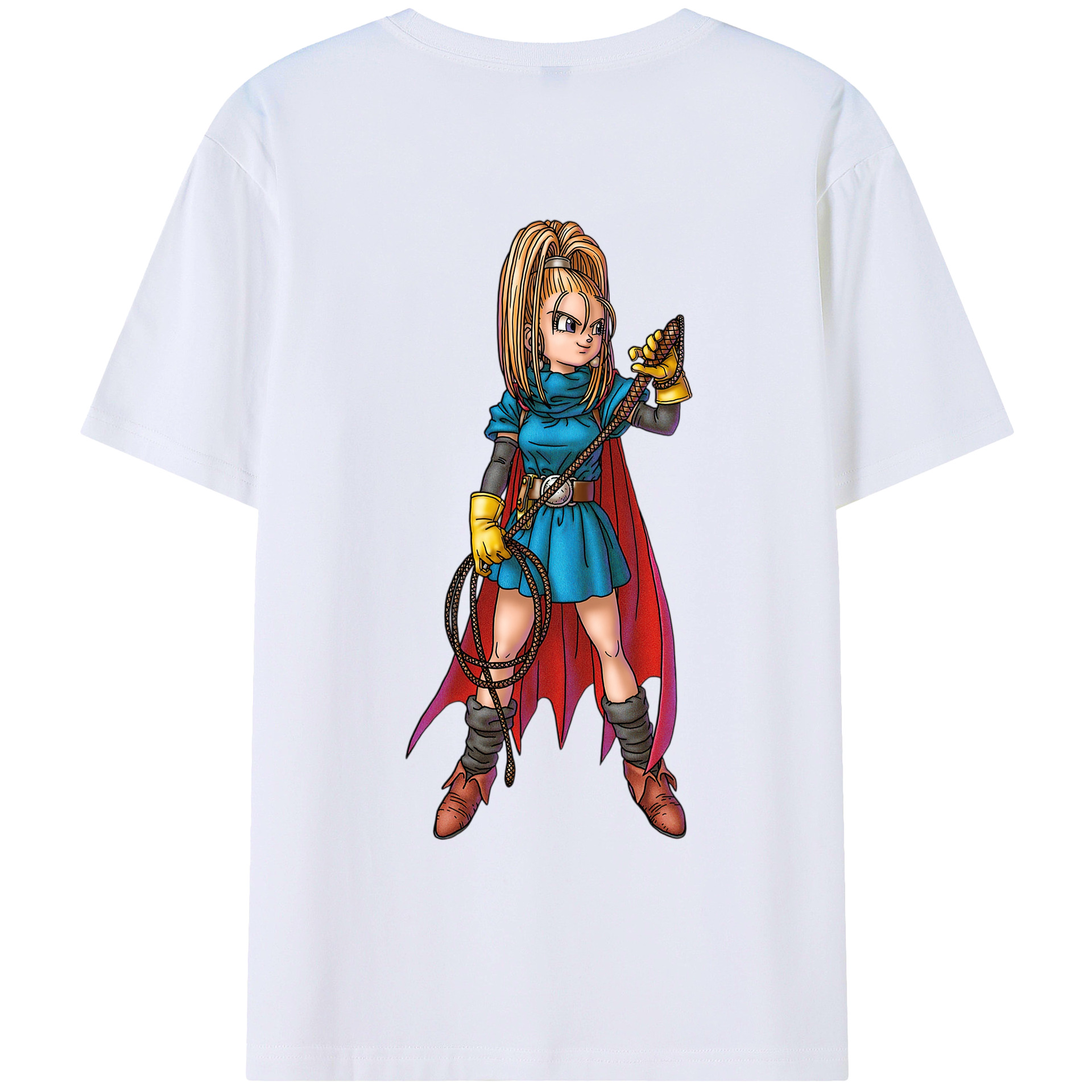 （画像用） ドラゴンクエスト Doragon Kuesuto Dragon Quest 綿100％ メンズ半袖Tシャツ（バックプリント） 通気性