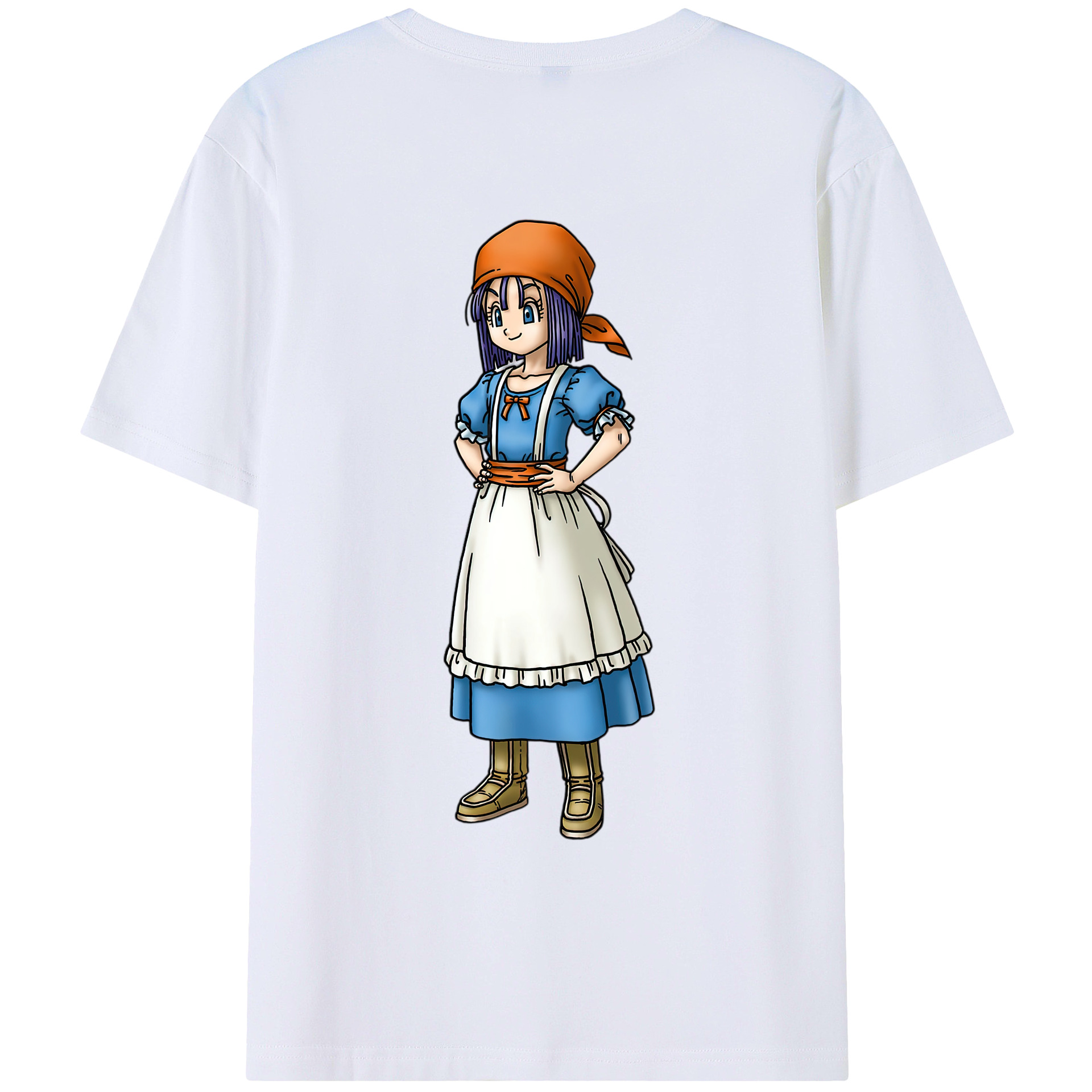 （画像用） ドラゴンクエスト Doragon Kuesuto Dragon Quest 綿100％ メンズ半袖Tシャツ（バックプリント） 通気性