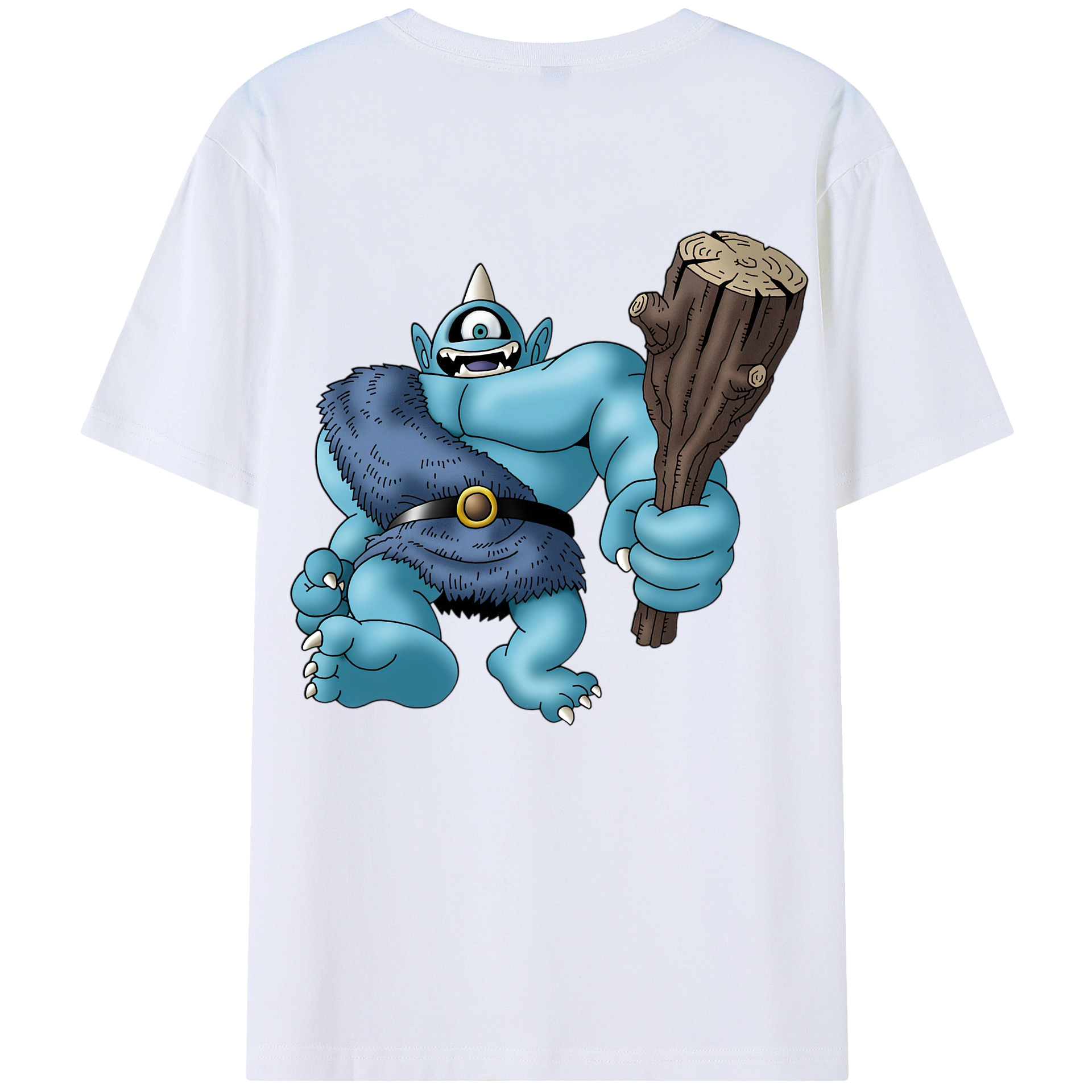 （画像用） ドラゴンクエスト Doragon Kuesuto Dragon Quest 綿100％ メンズ半袖Tシャツ（バックプリント） 通気性