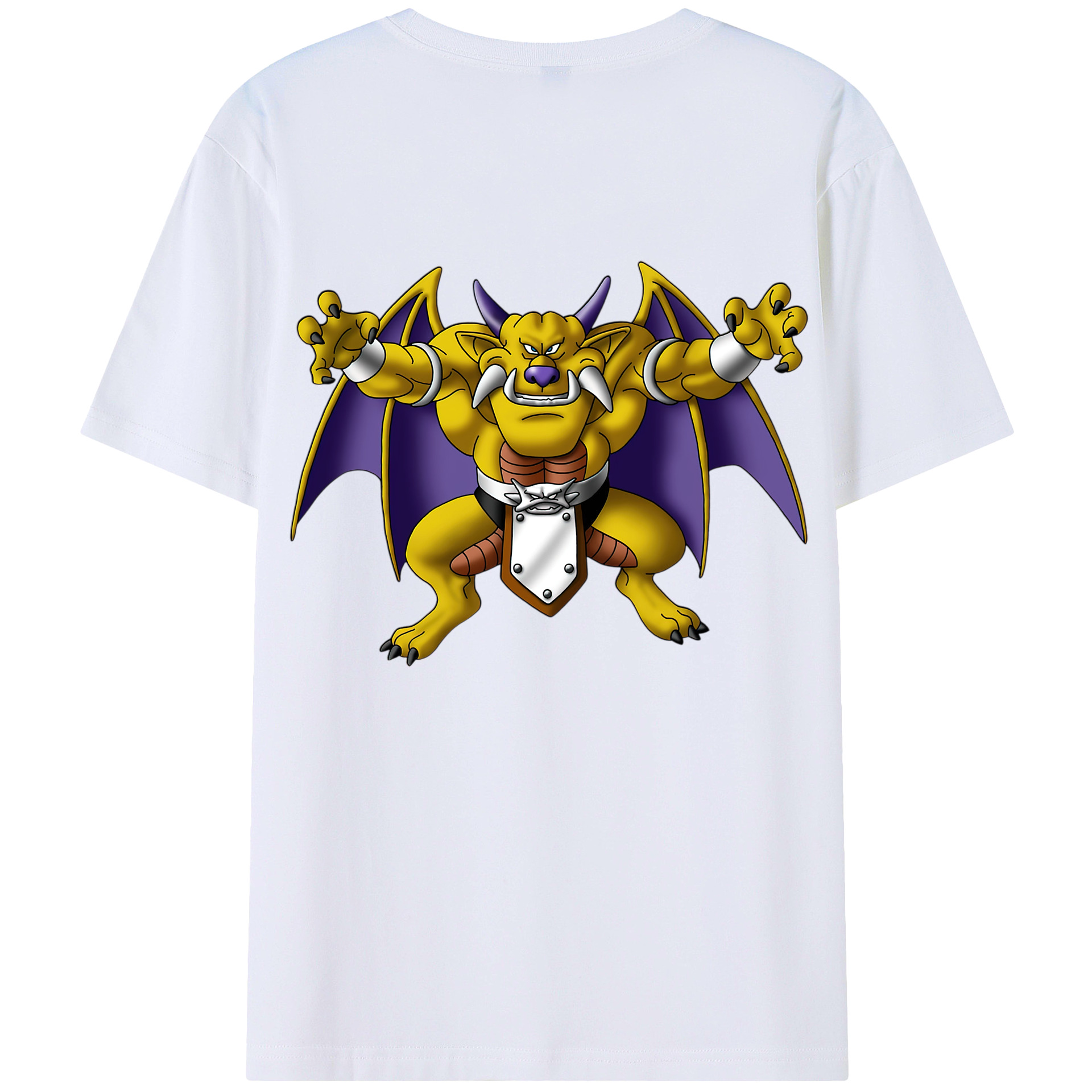 （画像用） ドラゴンクエスト Doragon Kuesuto Dragon Quest 綿100％ メンズ半袖Tシャツ（バックプリント） 通気性