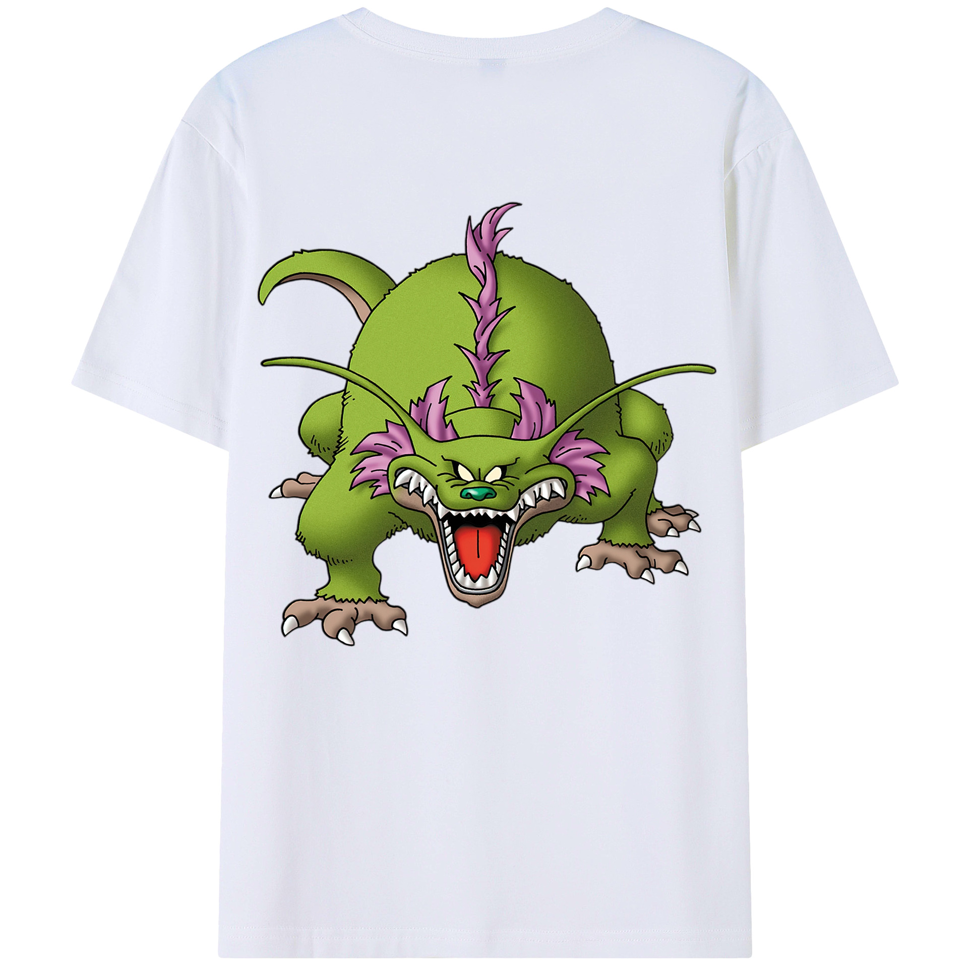 （画像用） ドラゴンクエスト Doragon Kuesuto Dragon Quest 綿100％ メンズ半袖Tシャツ（バックプリント） 通気性