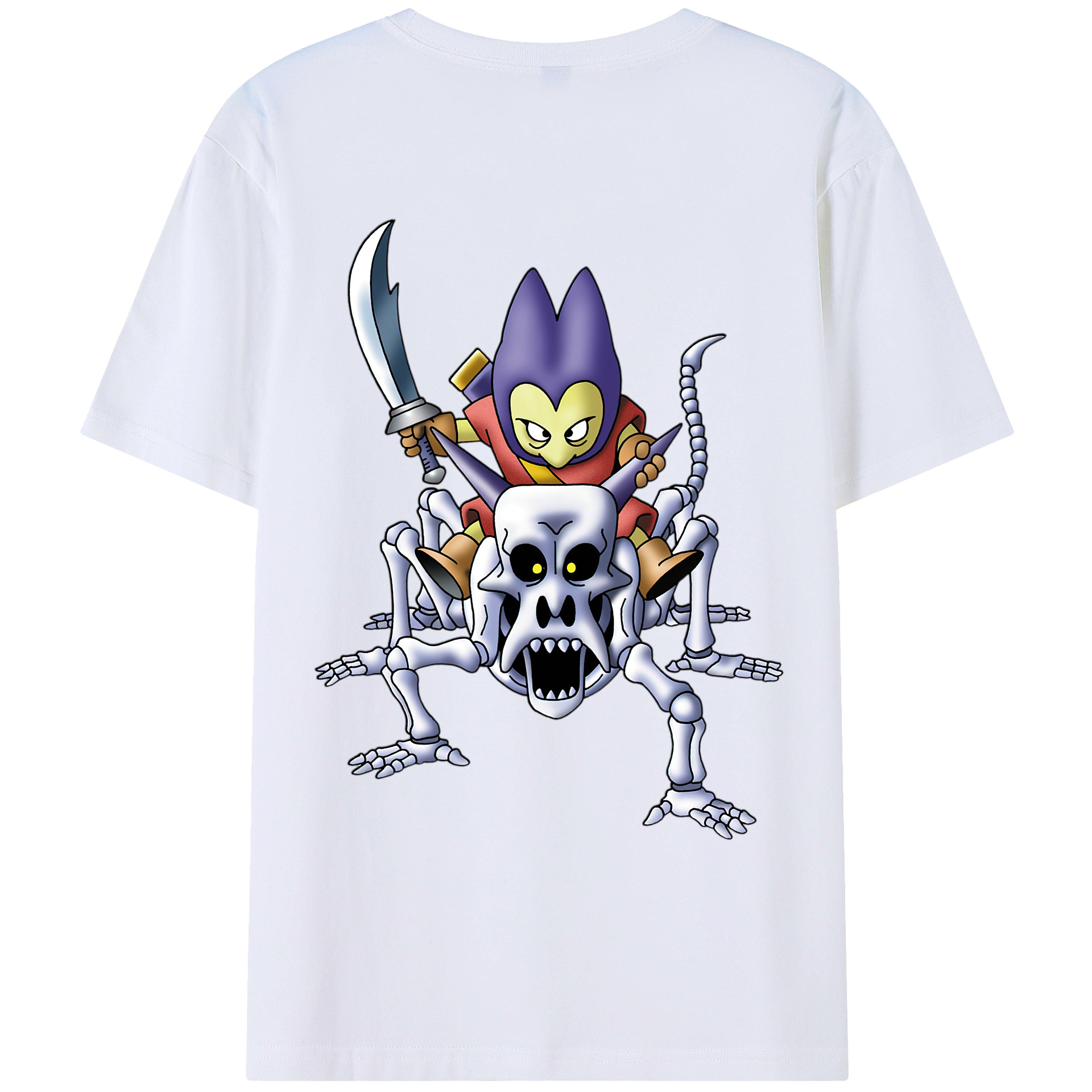 （画像用） ドラゴンクエスト Doragon Kuesuto Dragon Quest 綿100％ メンズ半袖Tシャツ（バックプリント） 通気性
