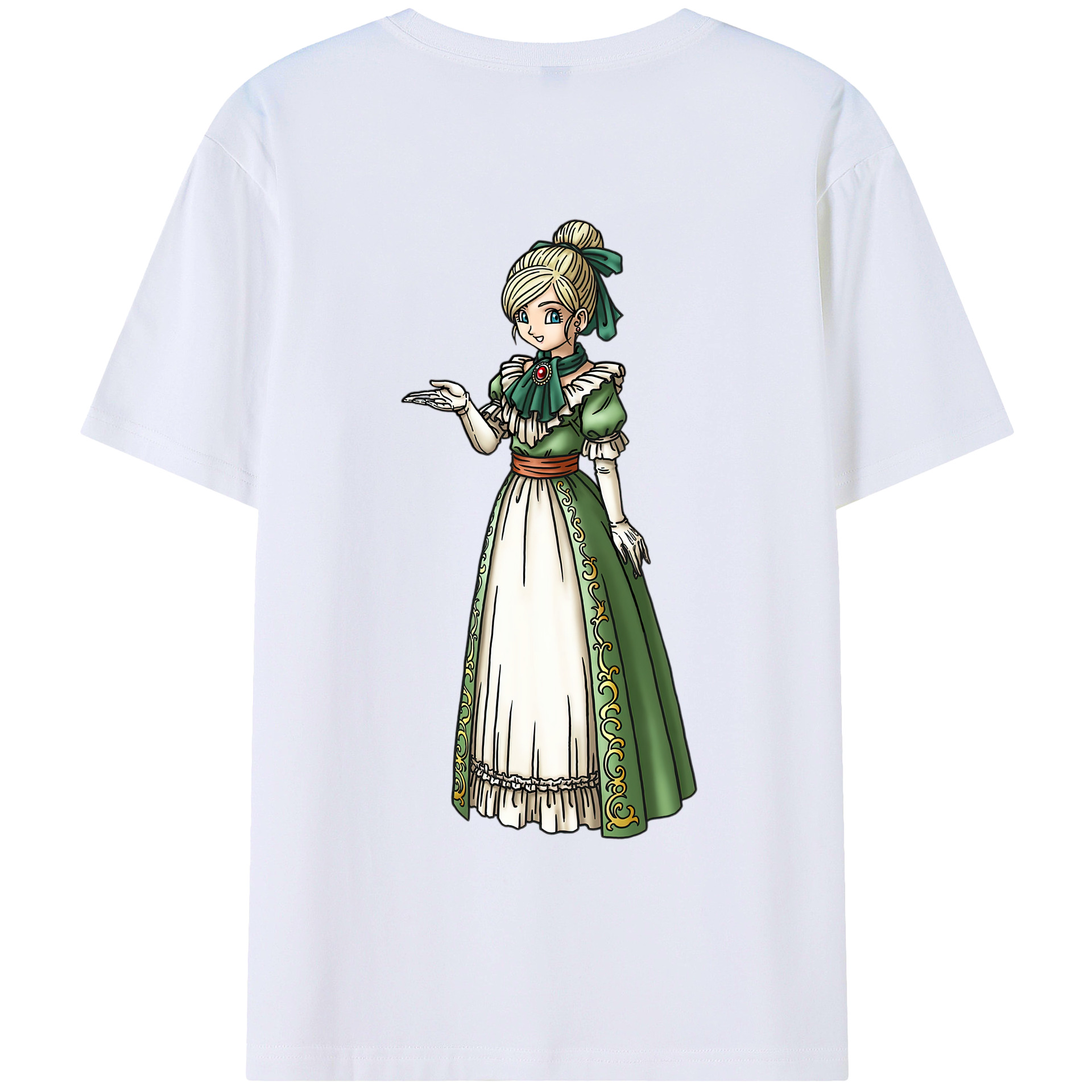（画像用） ドラゴンクエスト Doragon Kuesuto Dragon Quest 綿100％ メンズ半袖Tシャツ（バックプリント） 通気性