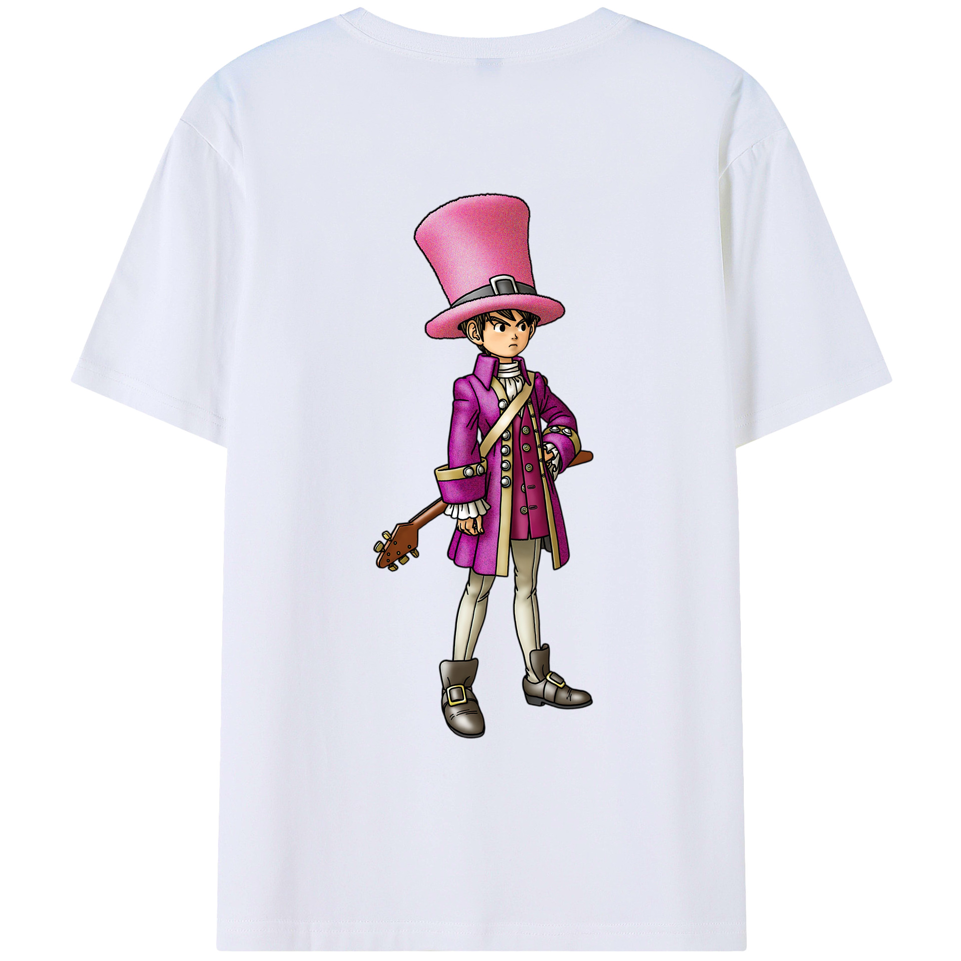 （画像用） ドラゴンクエスト Doragon Kuesuto Dragon Quest 綿100％ メンズ半袖Tシャツ（バックプリント） 通気性