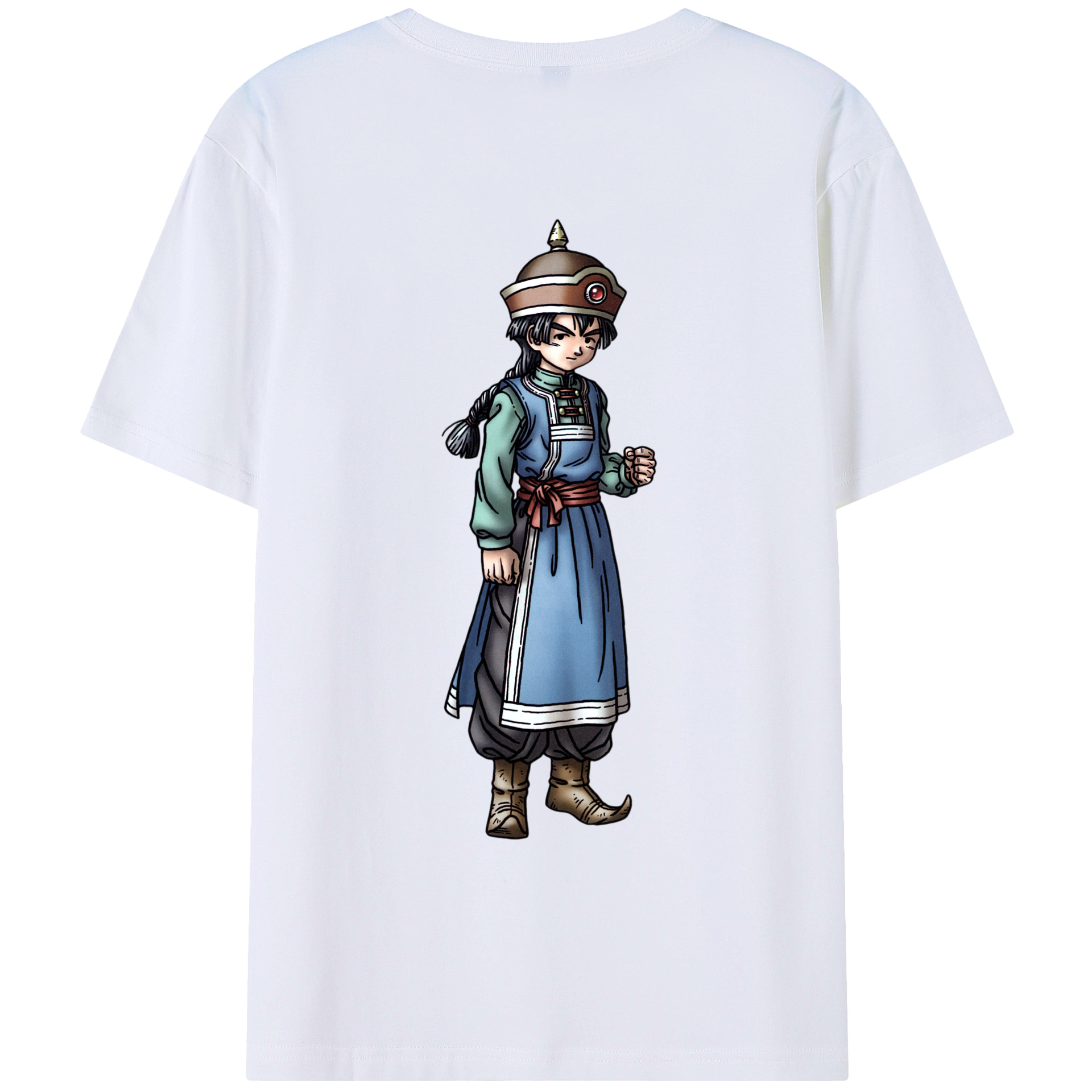 （画像用） ドラゴンクエスト Doragon Kuesuto Dragon Quest 綿100％ メンズ半袖Tシャツ（バックプリント） 通気性