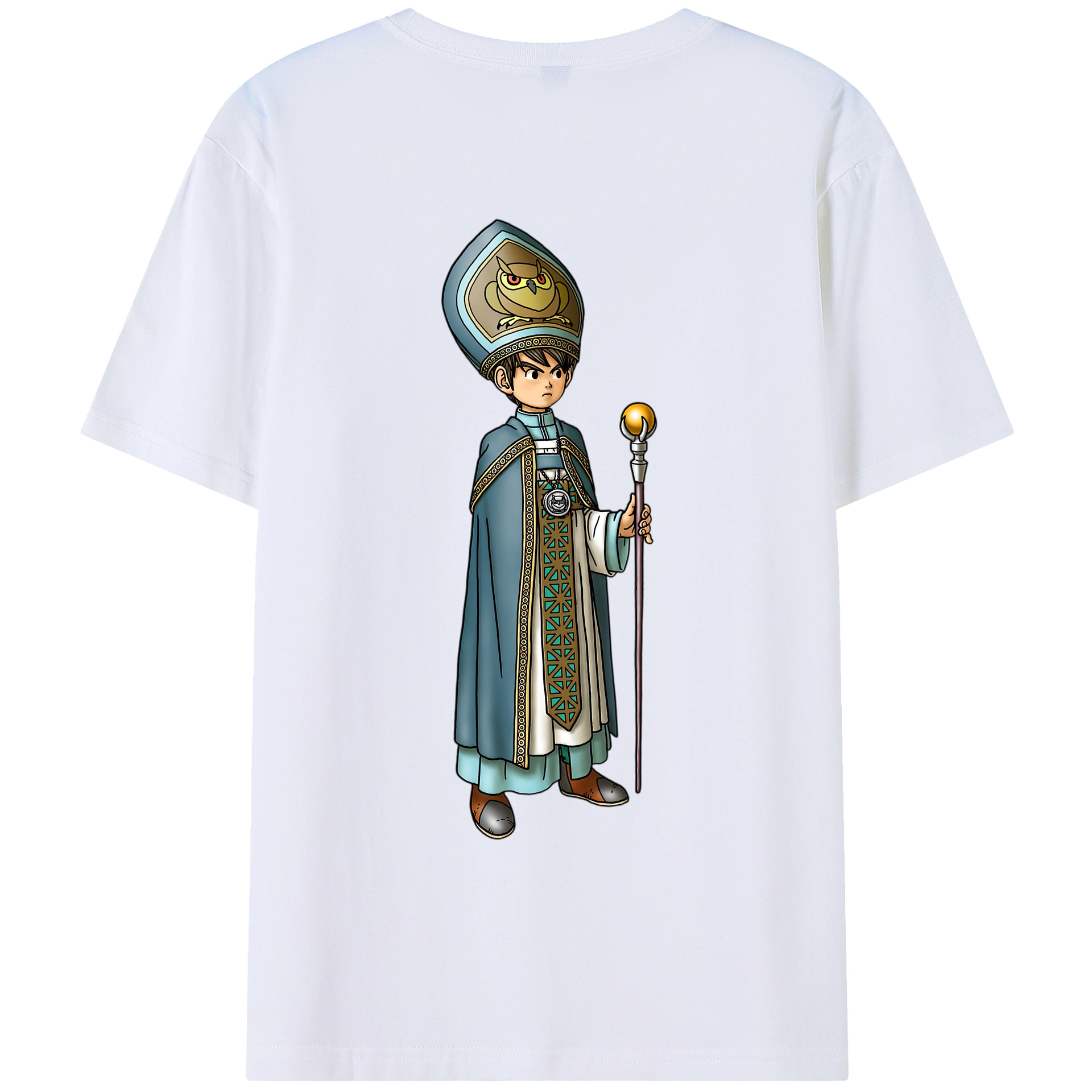 （画像用） ドラゴンクエスト Doragon Kuesuto Dragon Quest 綿100％ メンズ半袖Tシャツ（バックプリント） 通気性