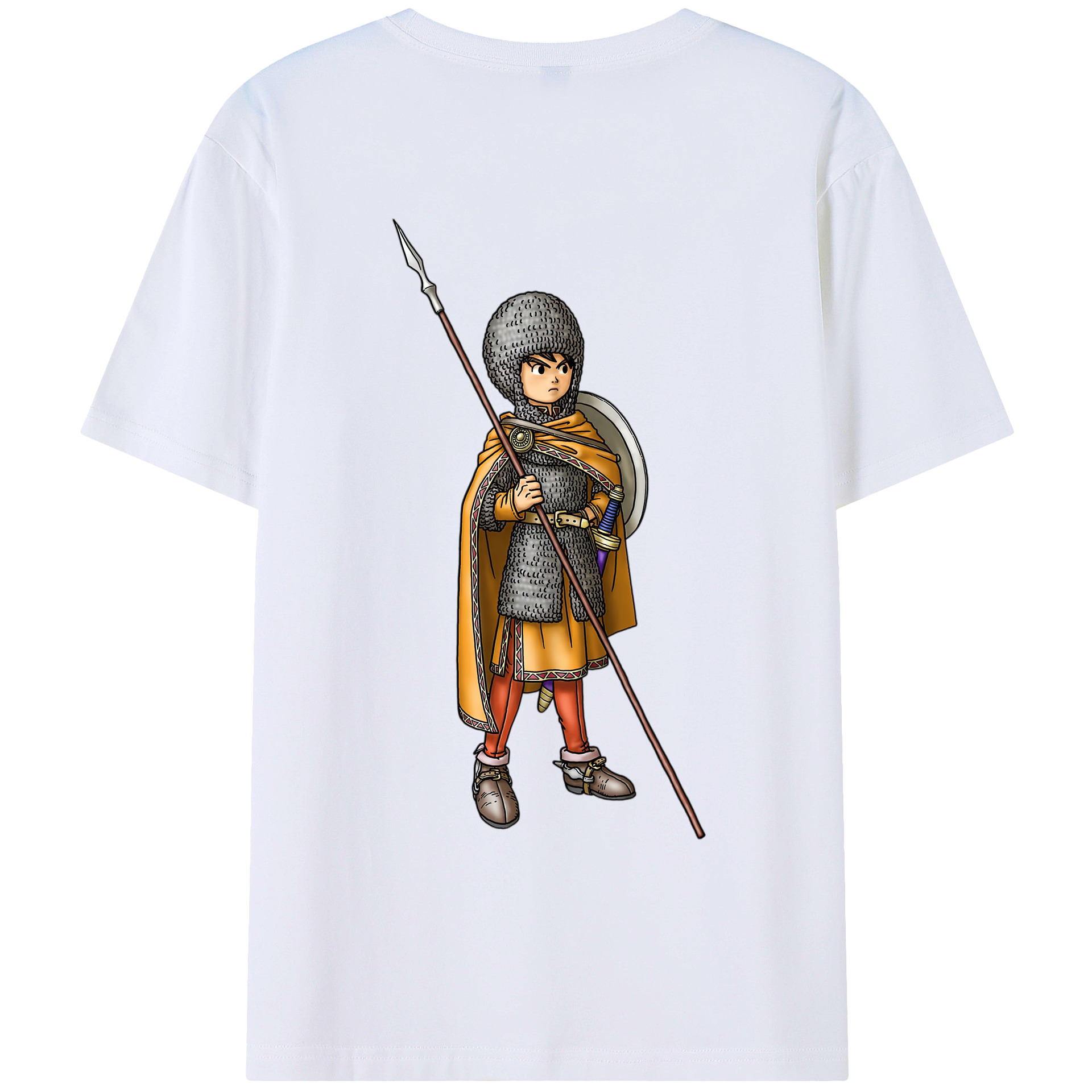 （画像用） ドラゴンクエスト Doragon Kuesuto Dragon Quest 綿100％ メンズ半袖Tシャツ（バックプリント） 通気性