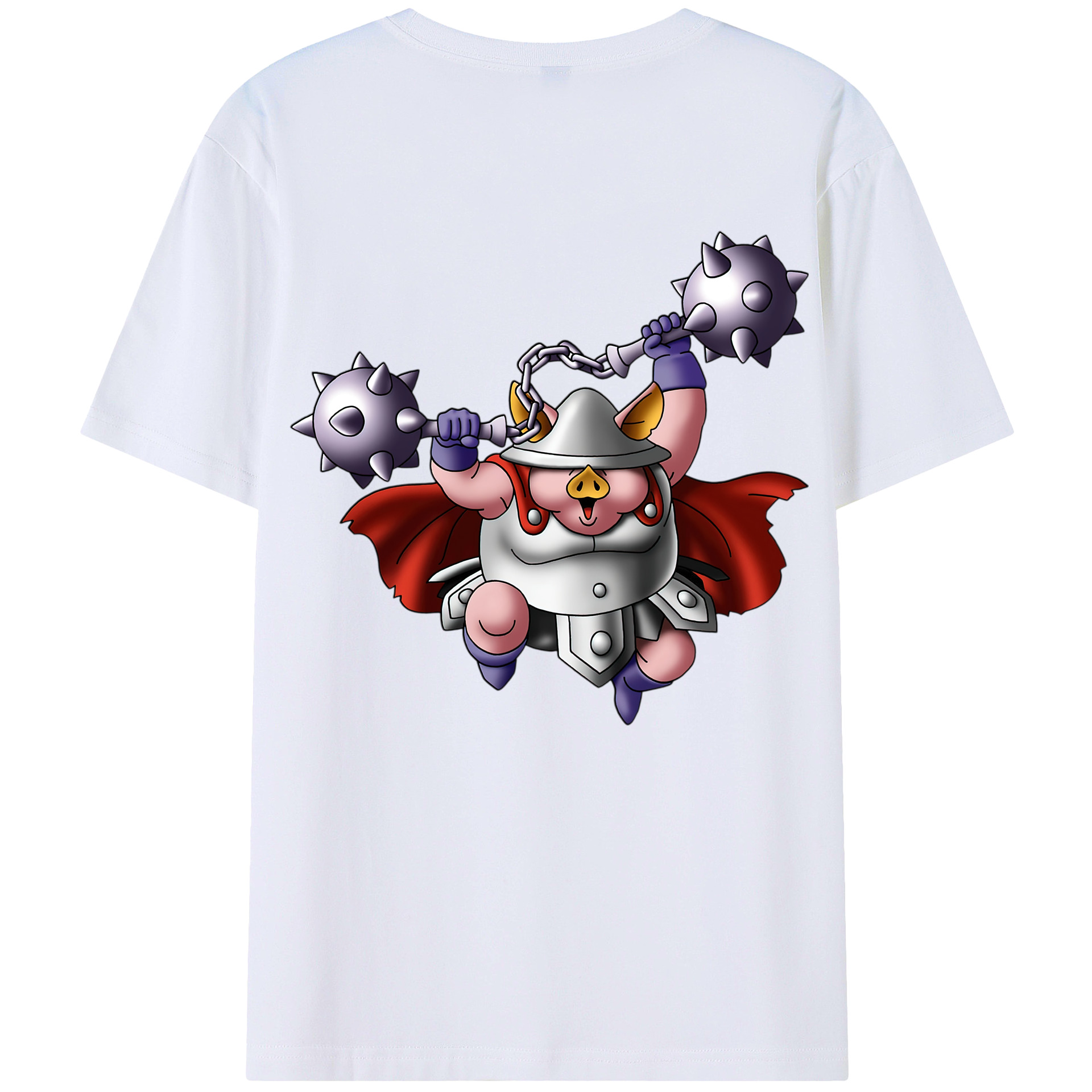 （画像用） ドラゴンクエスト Doragon Kuesuto Dragon Quest 綿100％ メンズ半袖Tシャツ（バックプリント） 通気性