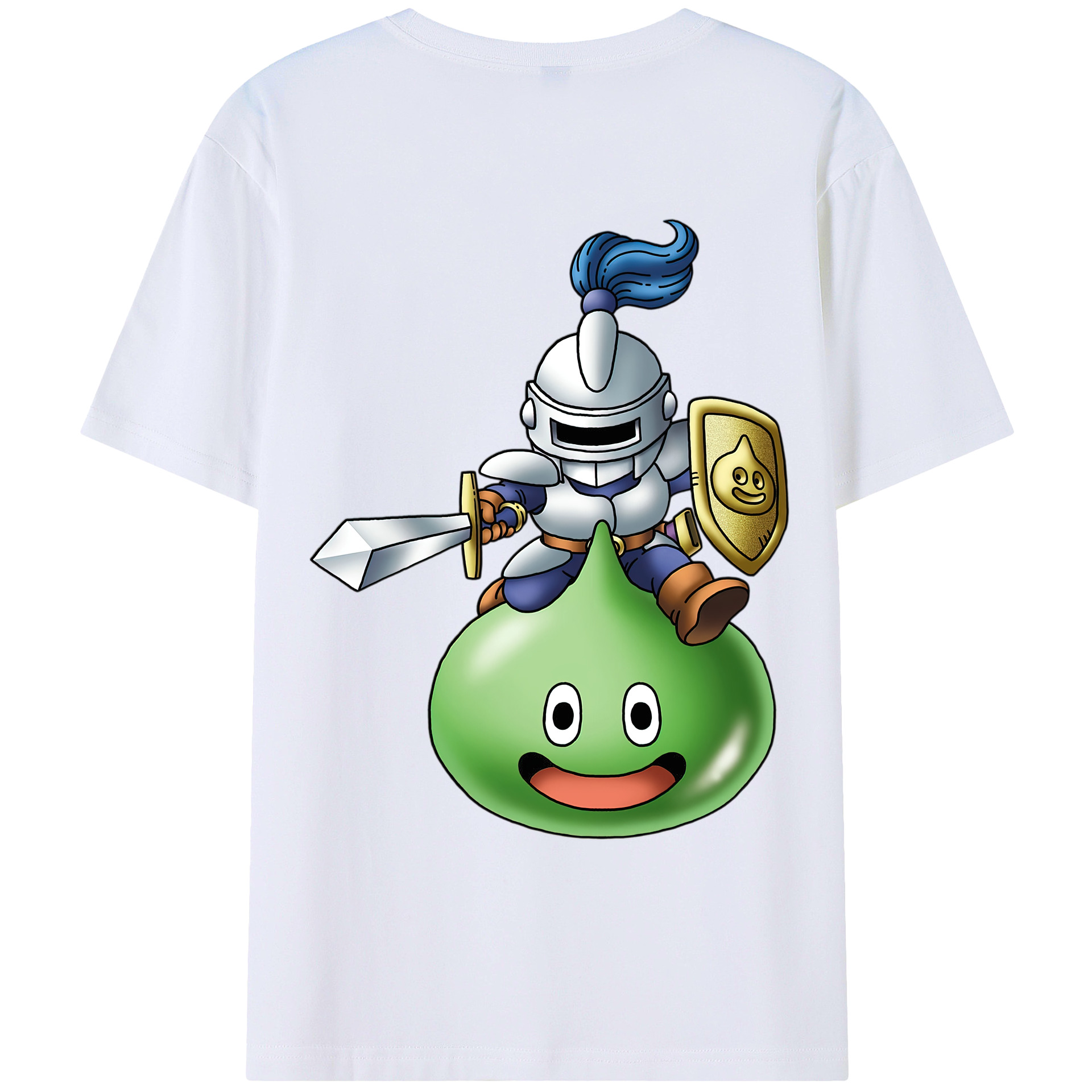（画像用） ドラゴンクエスト Doragon Kuesuto Dragon Quest 綿100％ メンズ半袖Tシャツ（バックプリント） 通気性
