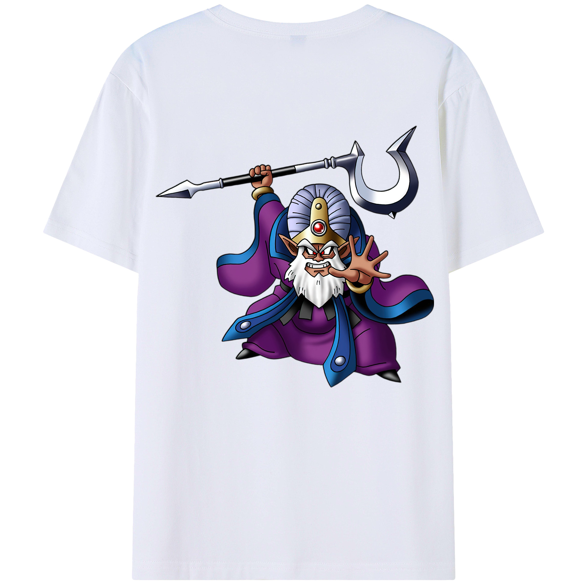 （画像用） ドラゴンクエスト Doragon Kuesuto Dragon Quest 綿100％ メンズ半袖Tシャツ（バックプリント） 通気性