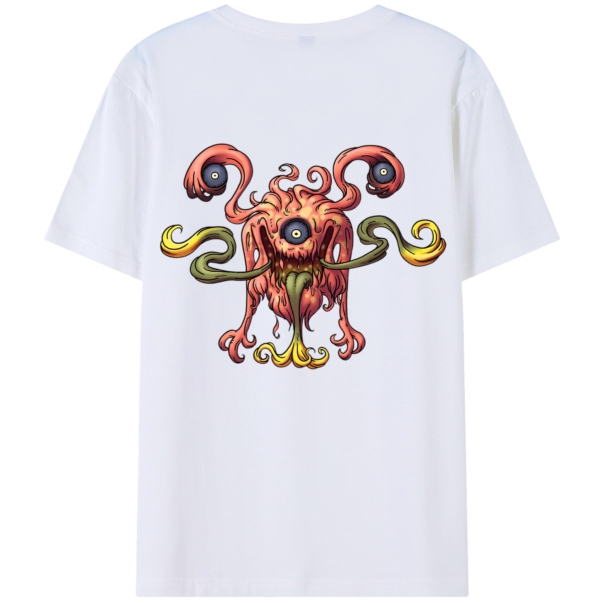 （画像用） ドラゴンクエスト Doragon Kuesuto Dragon Quest 綿100％ メンズ半袖Tシャツ（バックプリント） 通気性