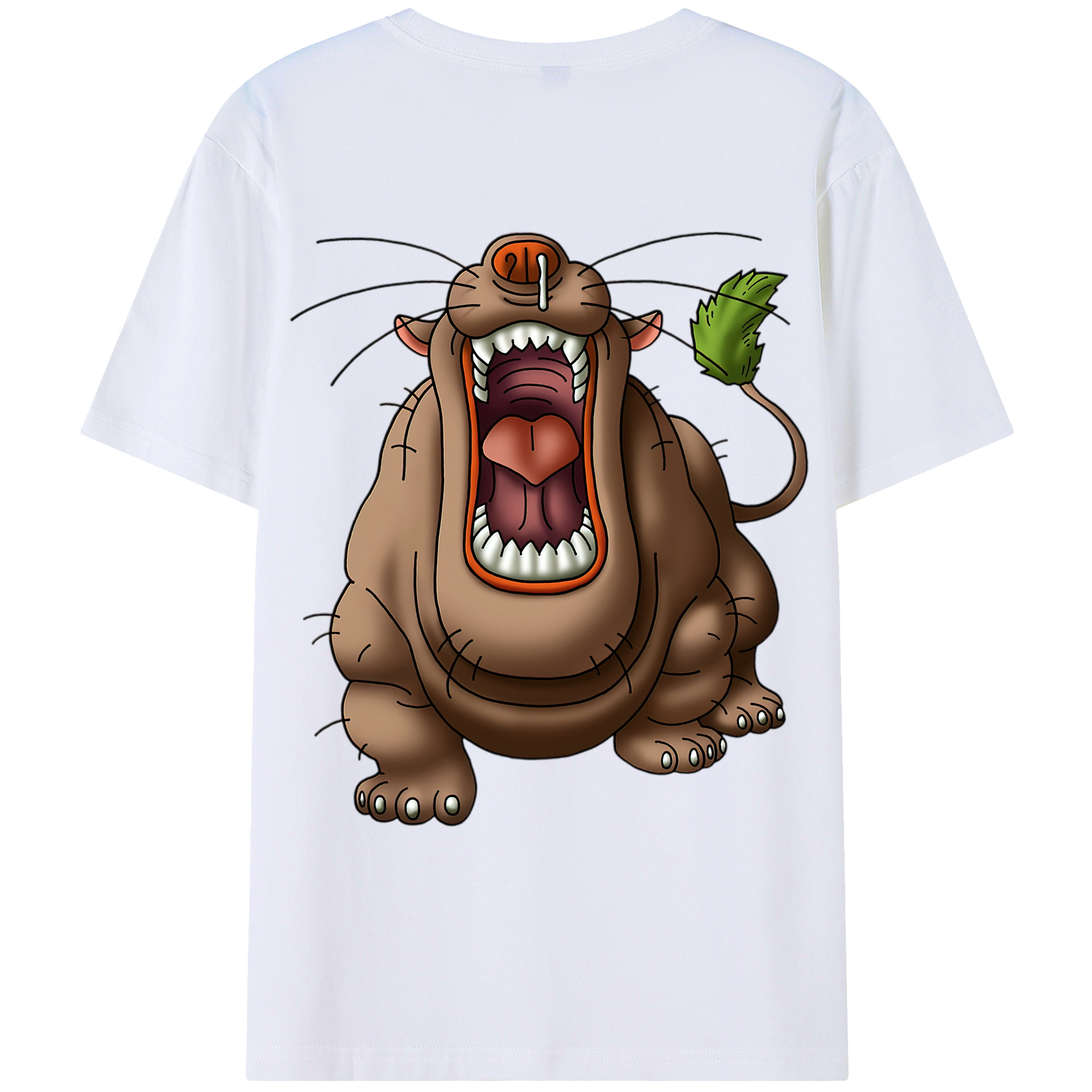 （画像用） ドラゴンクエスト Doragon Kuesuto Dragon Quest 綿100％ メンズ半袖Tシャツ（バックプリント） 通気性