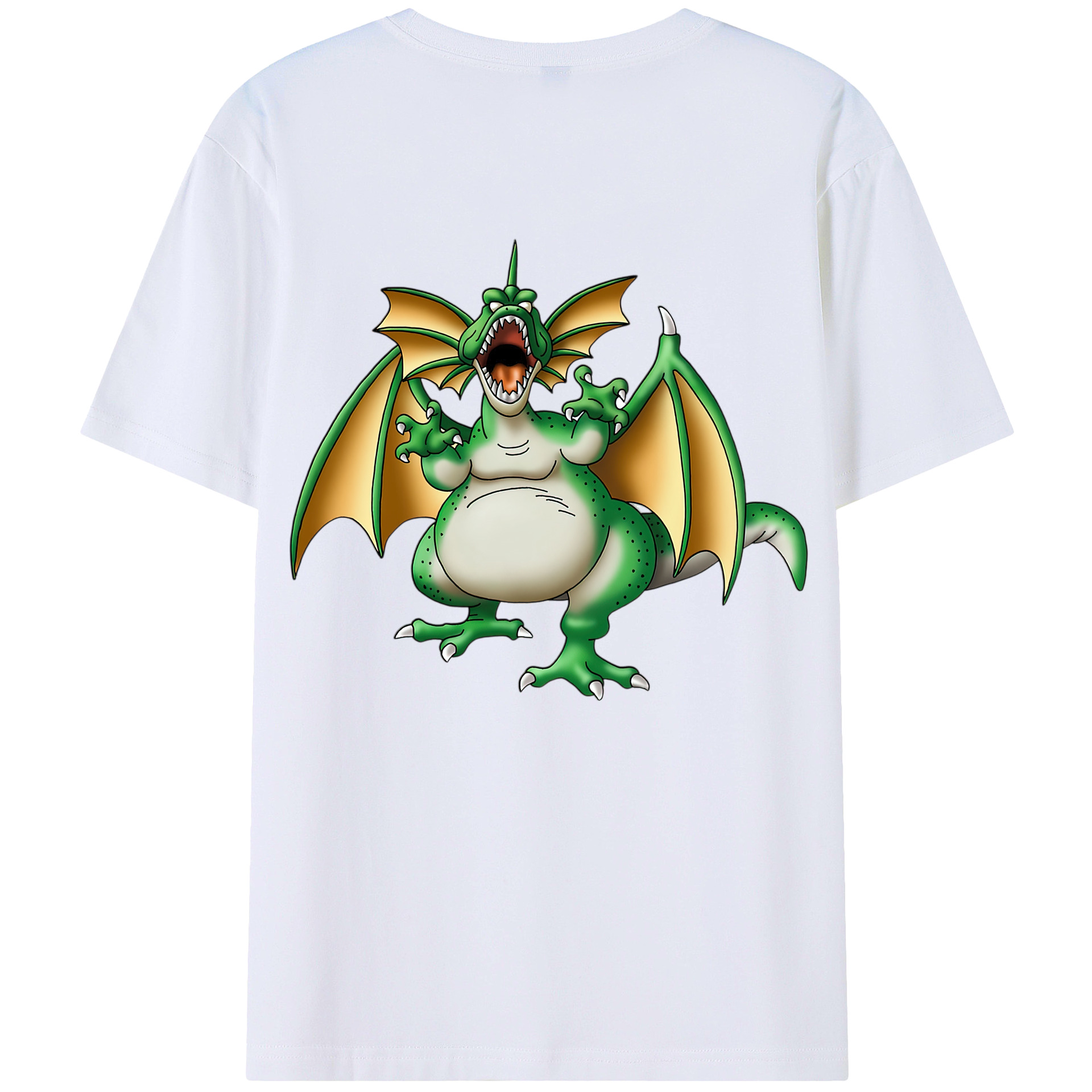 （画像用） ドラゴンクエスト Doragon Kuesuto Dragon Quest 綿100％ メンズ半袖Tシャツ（バックプリント） 通気性