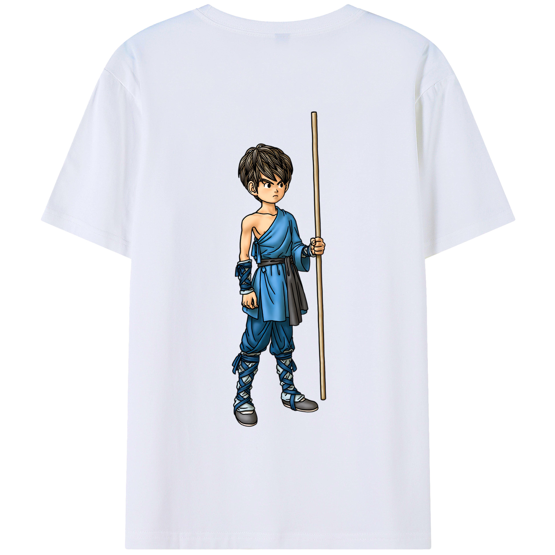 （画像用） ドラゴンクエスト Doragon Kuesuto Dragon Quest 綿100％ メンズ半袖Tシャツ（バックプリント） 通気性