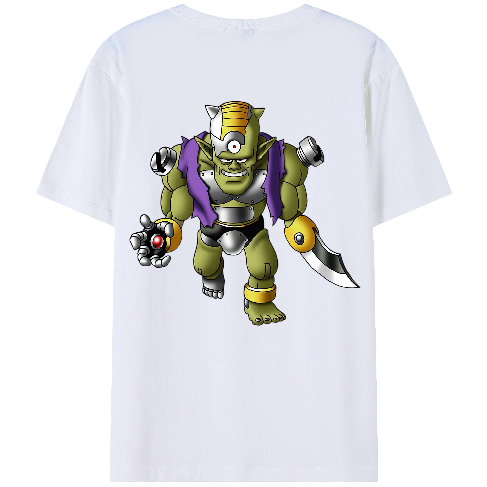 （画像用） ドラゴンクエスト Doragon Kuesuto Dragon Quest 綿100％ メンズ半袖Tシャツ（バックプリント） 通気性