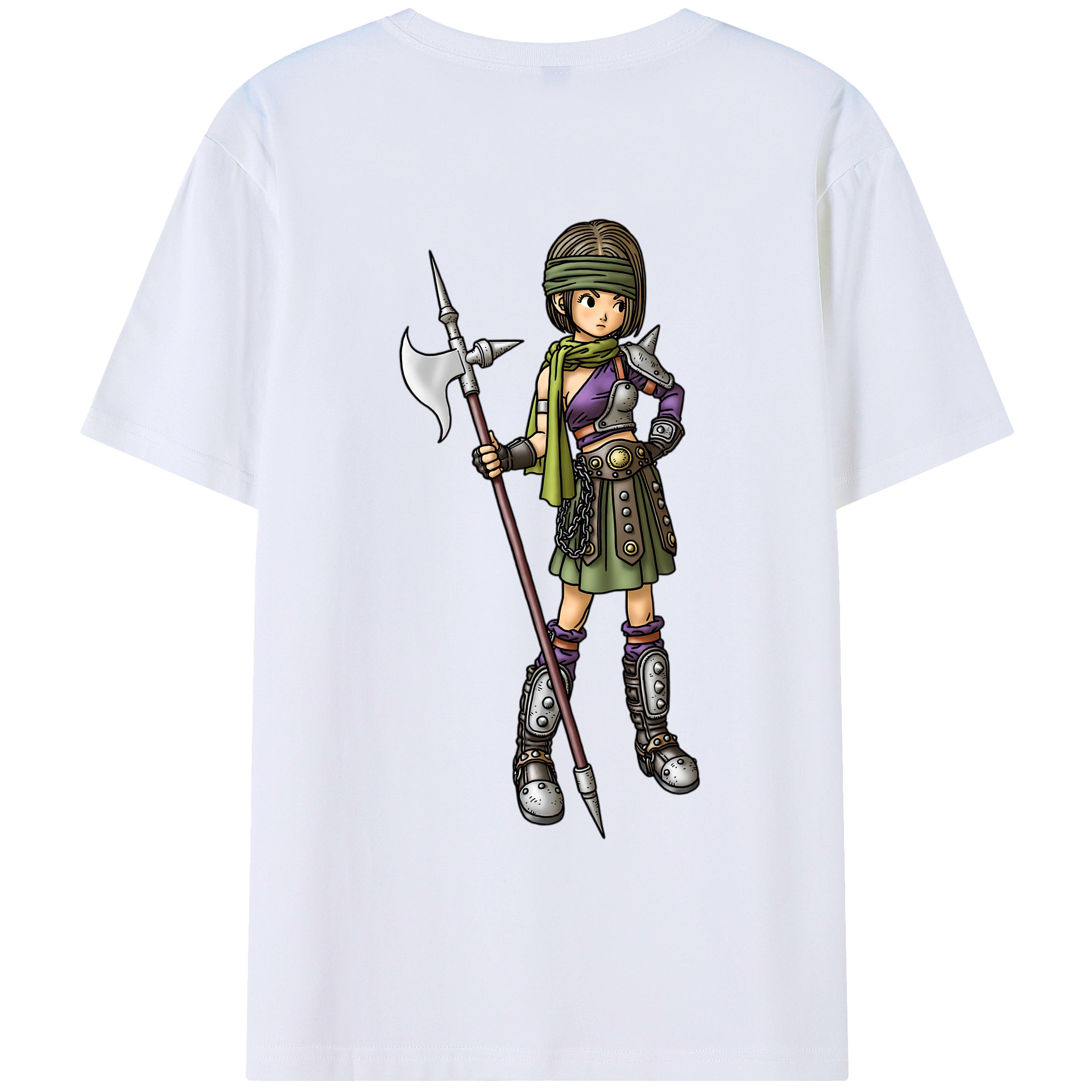 （画像用） ドラゴンクエスト Doragon Kuesuto Dragon Quest 綿100％ メンズ半袖Tシャツ（バックプリント） 通気性