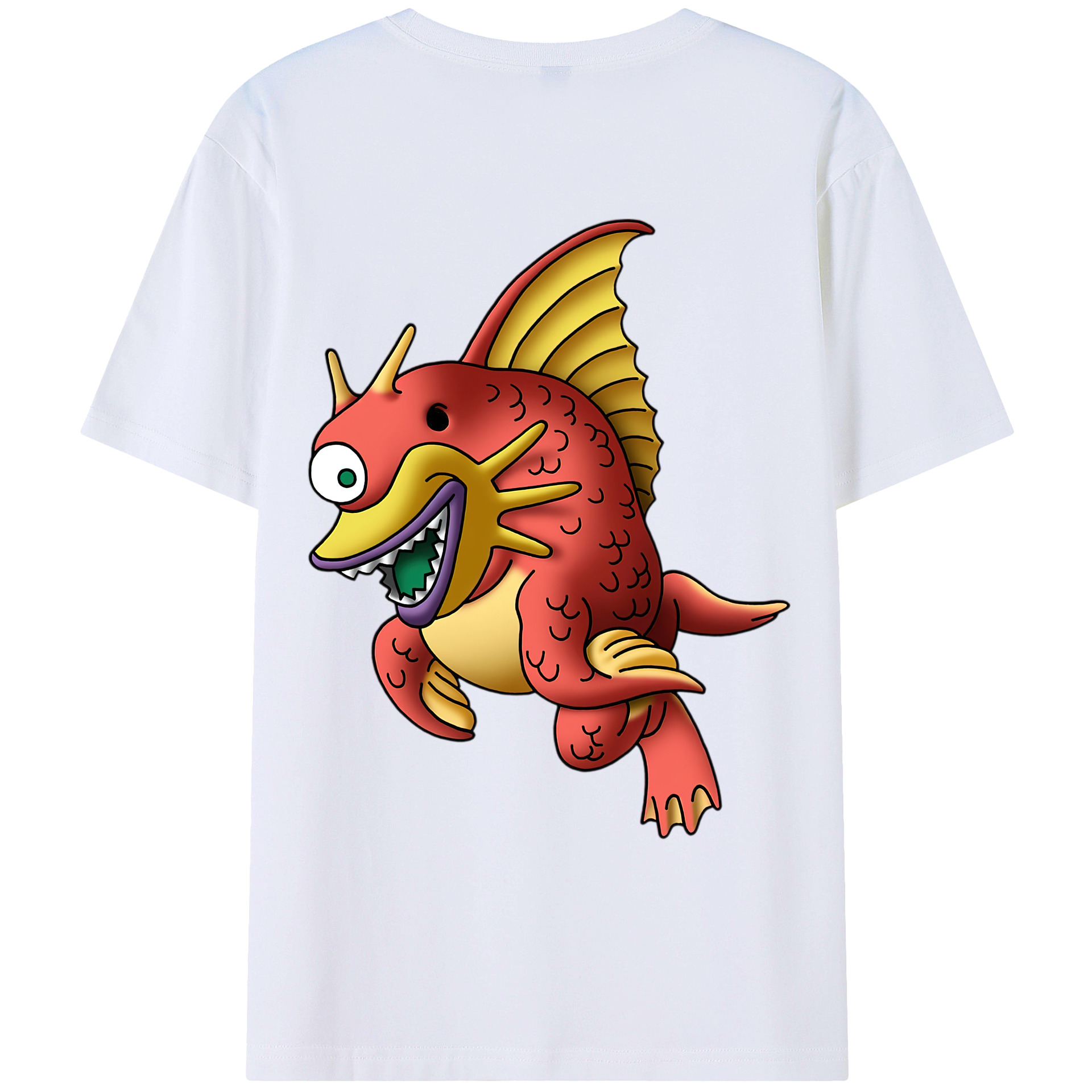 （画像用） ドラゴンクエスト Doragon Kuesuto Dragon Quest 綿100％ メンズ半袖Tシャツ（バックプリント） 通気性