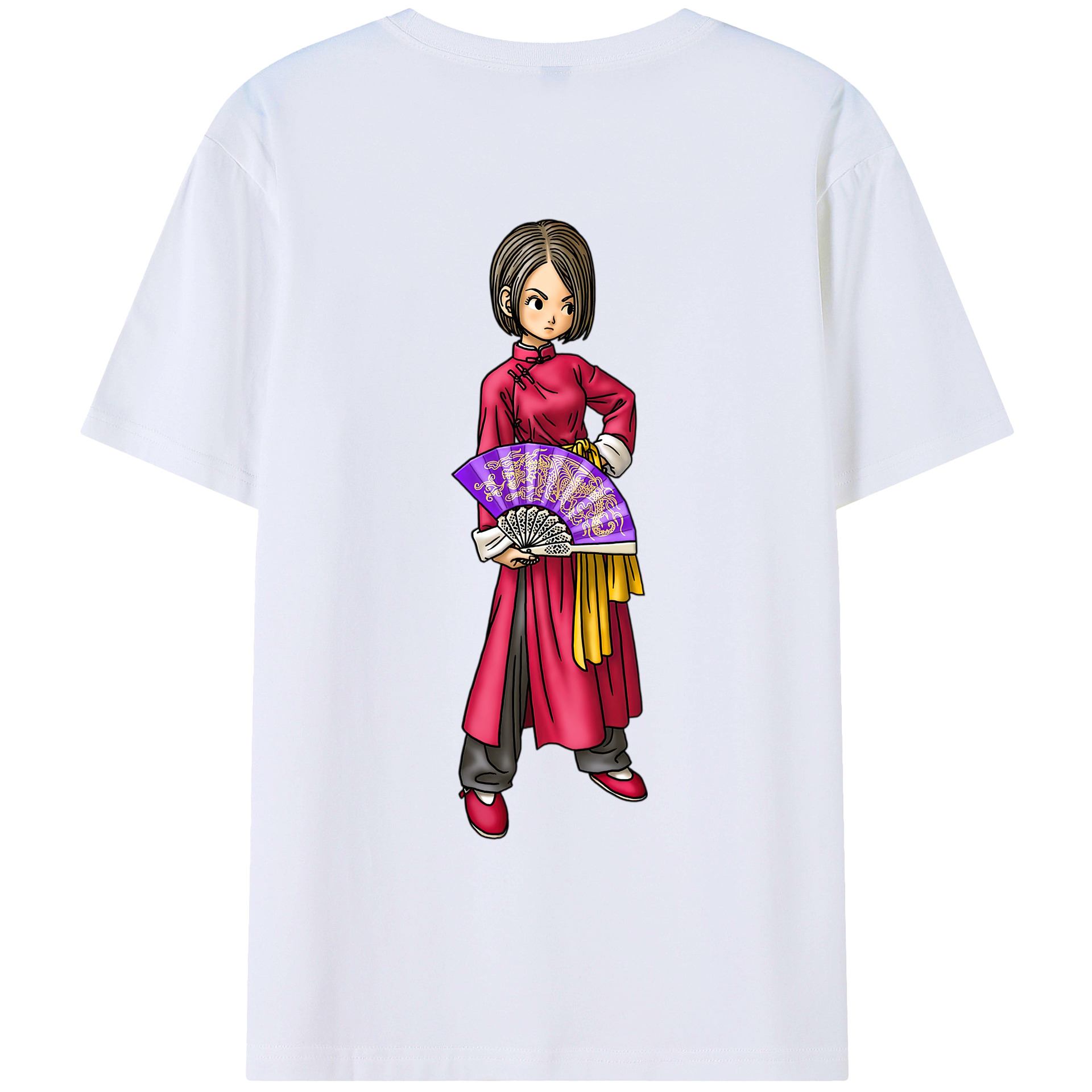 （画像用） ドラゴンクエスト Doragon Kuesuto Dragon Quest 綿100％ メンズ半袖Tシャツ（バックプリント） 通気性