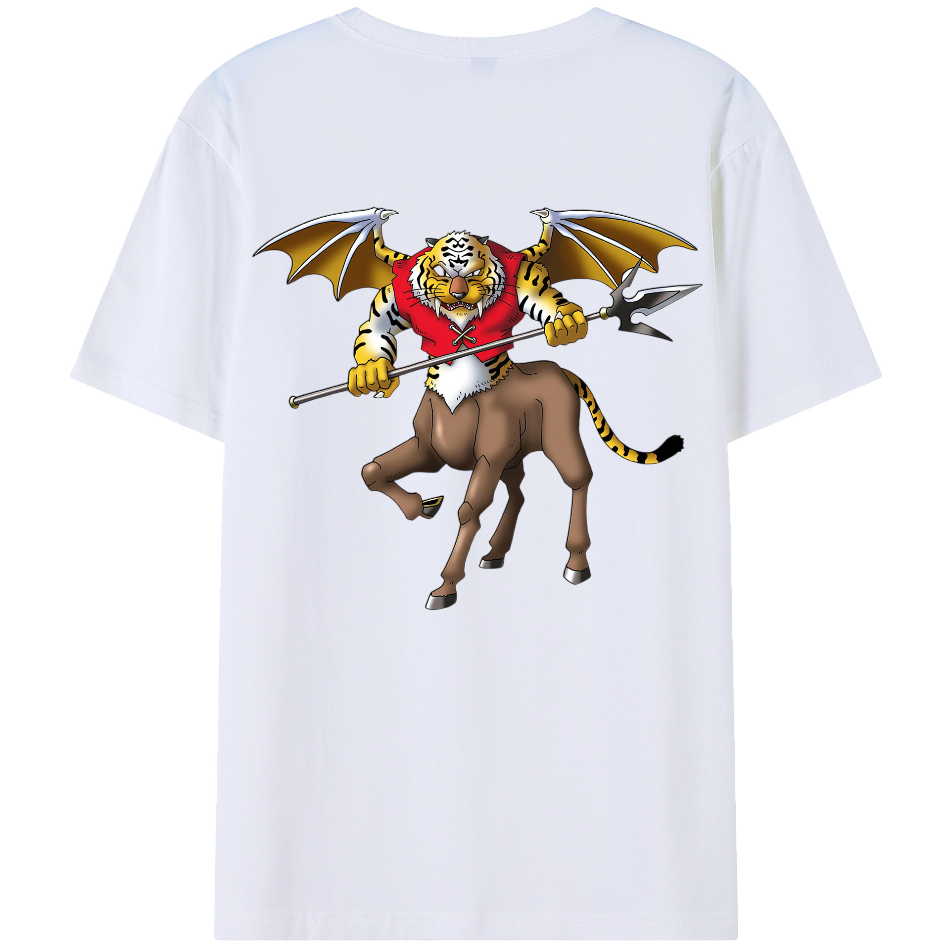 （画像用） ドラゴンクエスト Doragon Kuesuto Dragon Quest 綿100％ メンズ半袖Tシャツ（バックプリント） 通気性