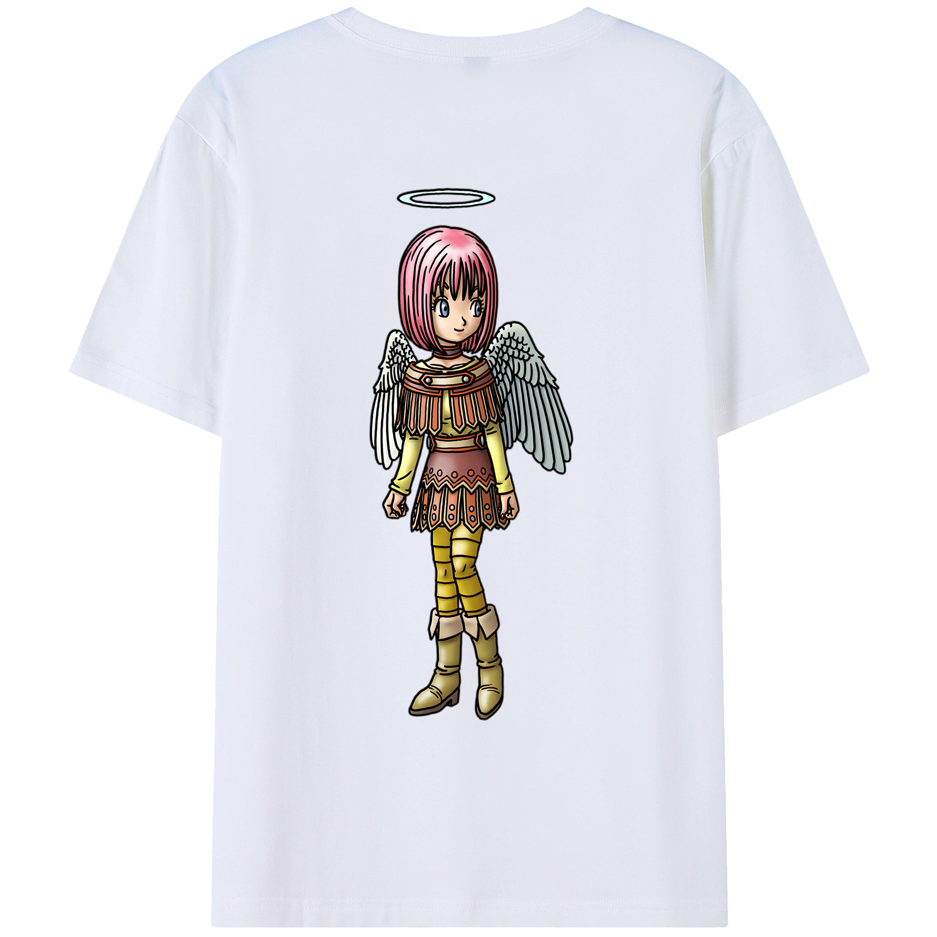 （画像用） ドラゴンクエスト Doragon Kuesuto Dragon Quest 綿100％ メンズ半袖Tシャツ（バックプリント） 通気性